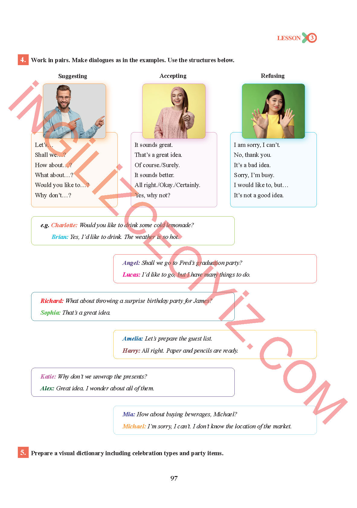 7. Sınıf Sdr İpekyolu Yayınları İngilizce Ders Kitabı Sayfa 97 Cevapları