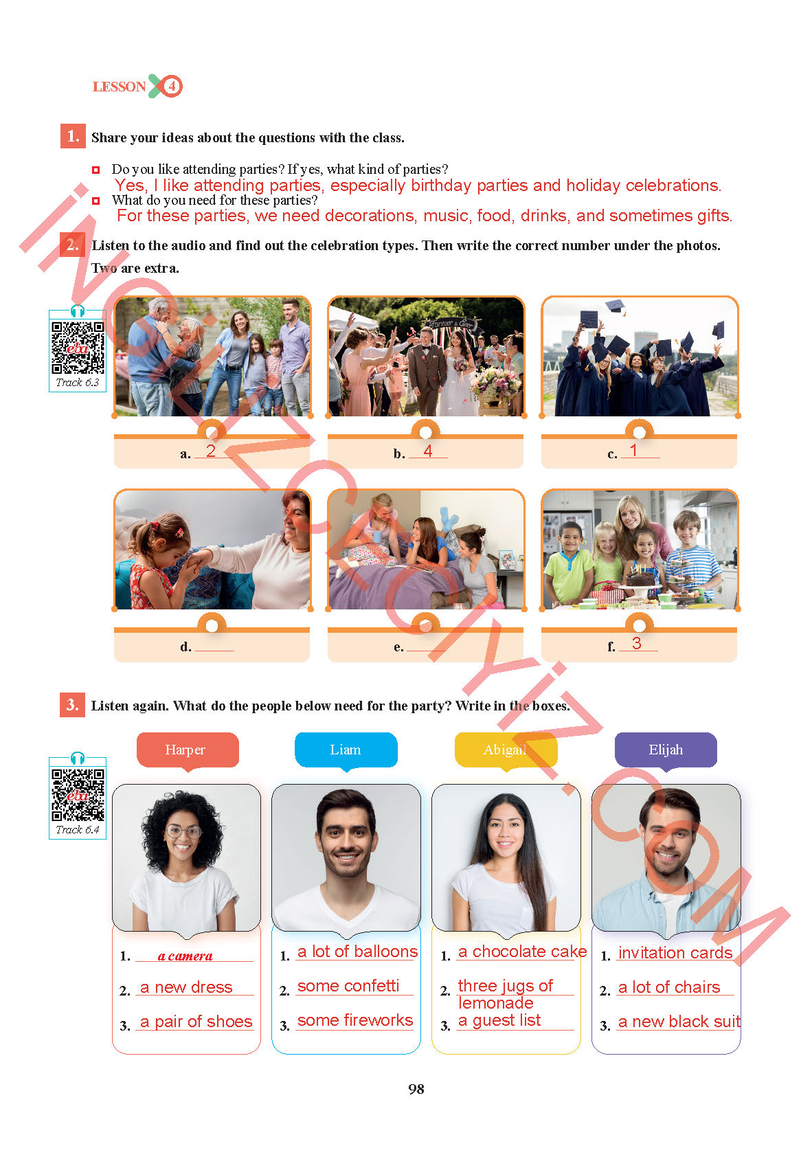 7. Sınıf Sdr İpekyolu Yayınları İngilizce Ders Kitabı Sayfa 98 Cevapları