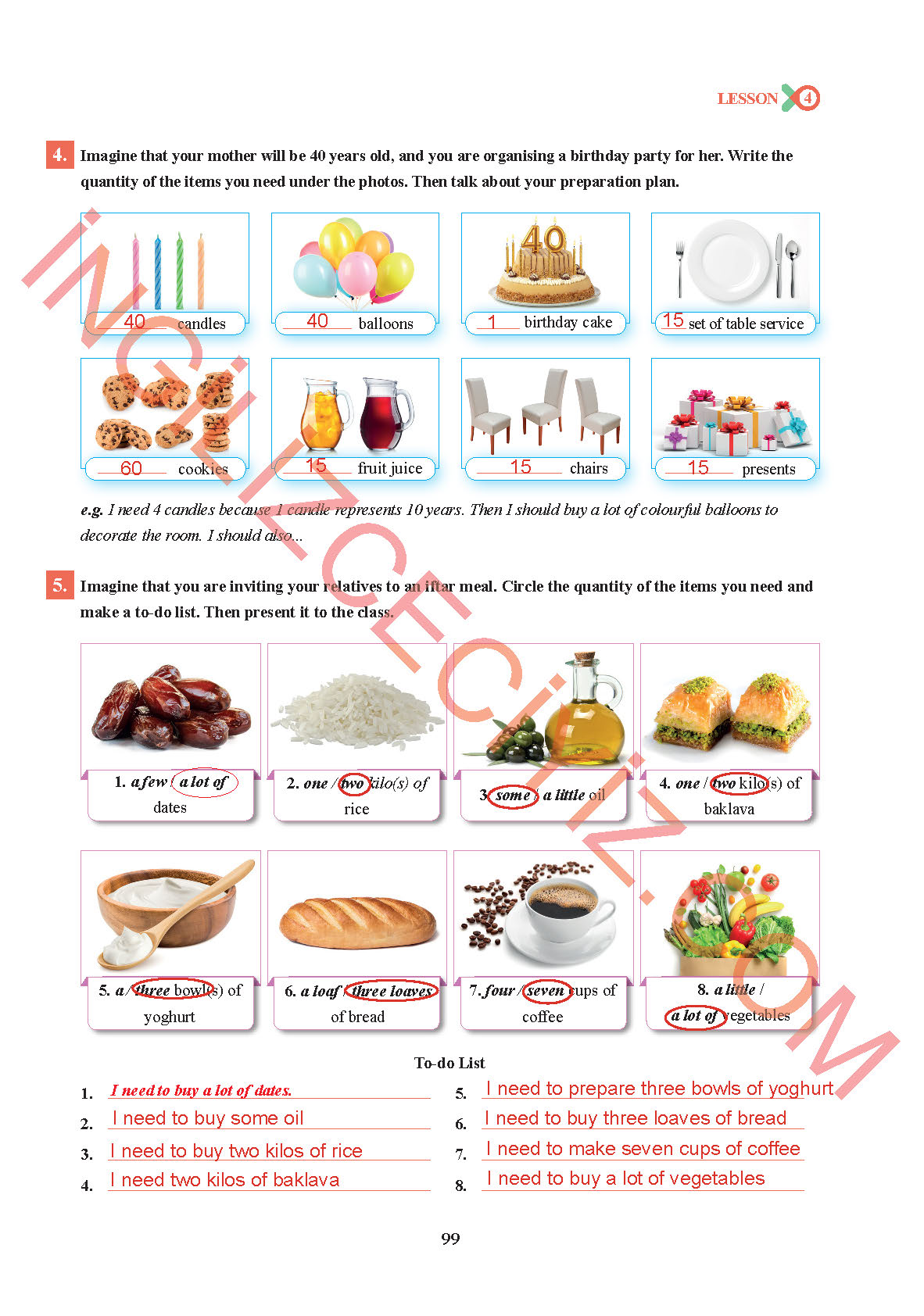 7. Sınıf Sdr İpekyolu Yayınları İngilizce Ders Kitabı Sayfa 99 Cevapları
