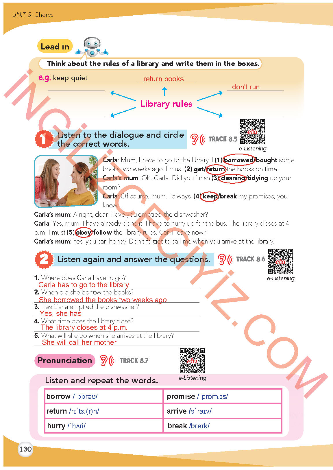 8. Sınıf Meb Yayınları İngilizce Ders Kitabı Sayfa 131 Cevapları