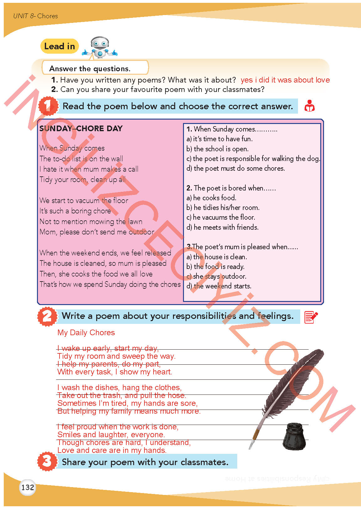 8. Sınıf Meb Yayınları İngilizce Ders Kitabı Sayfa 133 Cevapları