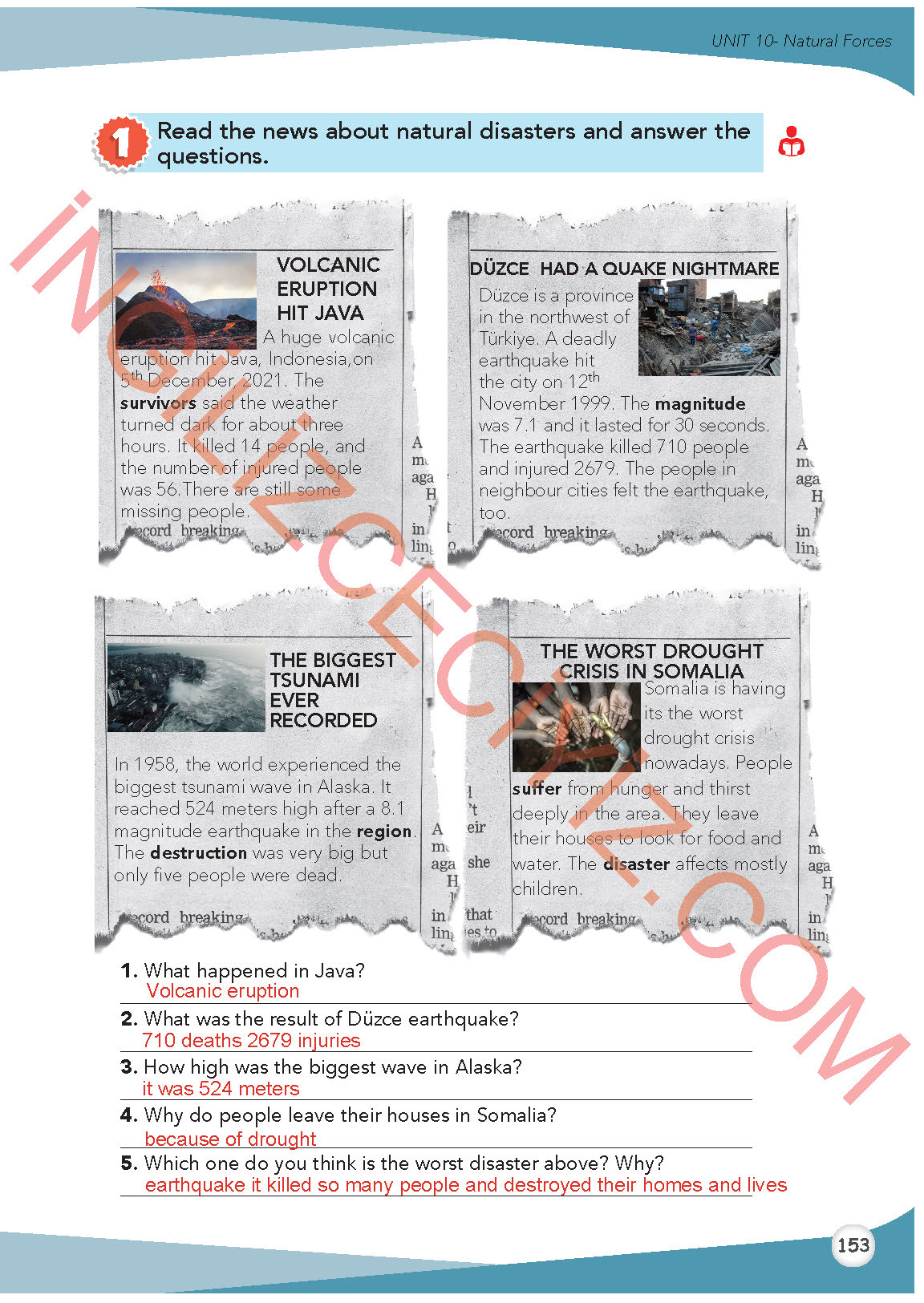 8. Sınıf Meb Yayınları İngilizce Ders Kitabı Sayfa 154 Cevapları