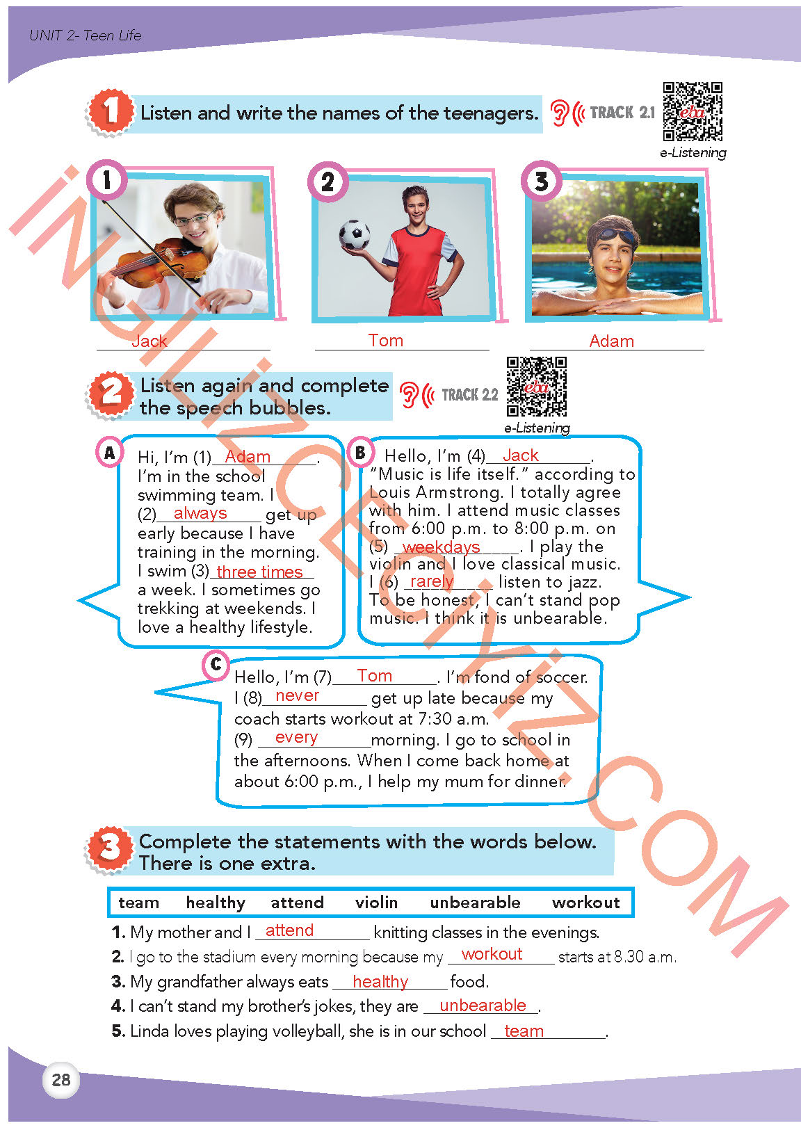 8. Sınıf Meb Yayınları İngilizce Ders Kitabı Sayfa 29 Cevapları