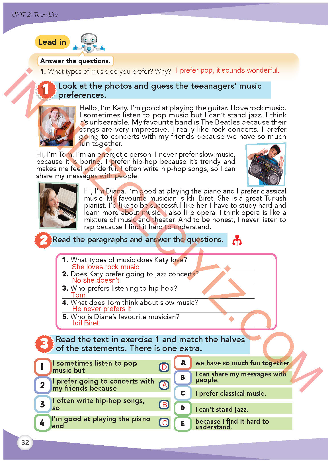 8. Sınıf Meb Yayınları İngilizce Ders Kitabı Sayfa 33 Cevapları