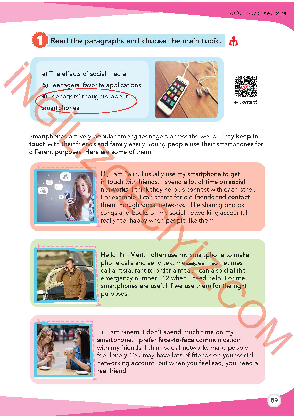 8. Sınıf Meb Yayınları İngilizce Ders Kitabı Sayfa 60 Cevapları