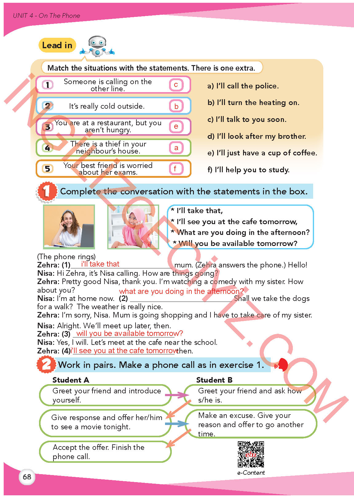 8. Sınıf Meb Yayınları İngilizce Ders Kitabı Sayfa 69 Cevapları