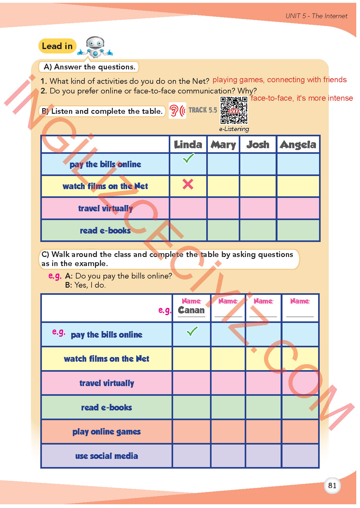 8. Sınıf Meb Yayınları İngilizce Ders Kitabı Sayfa 82 Cevapları