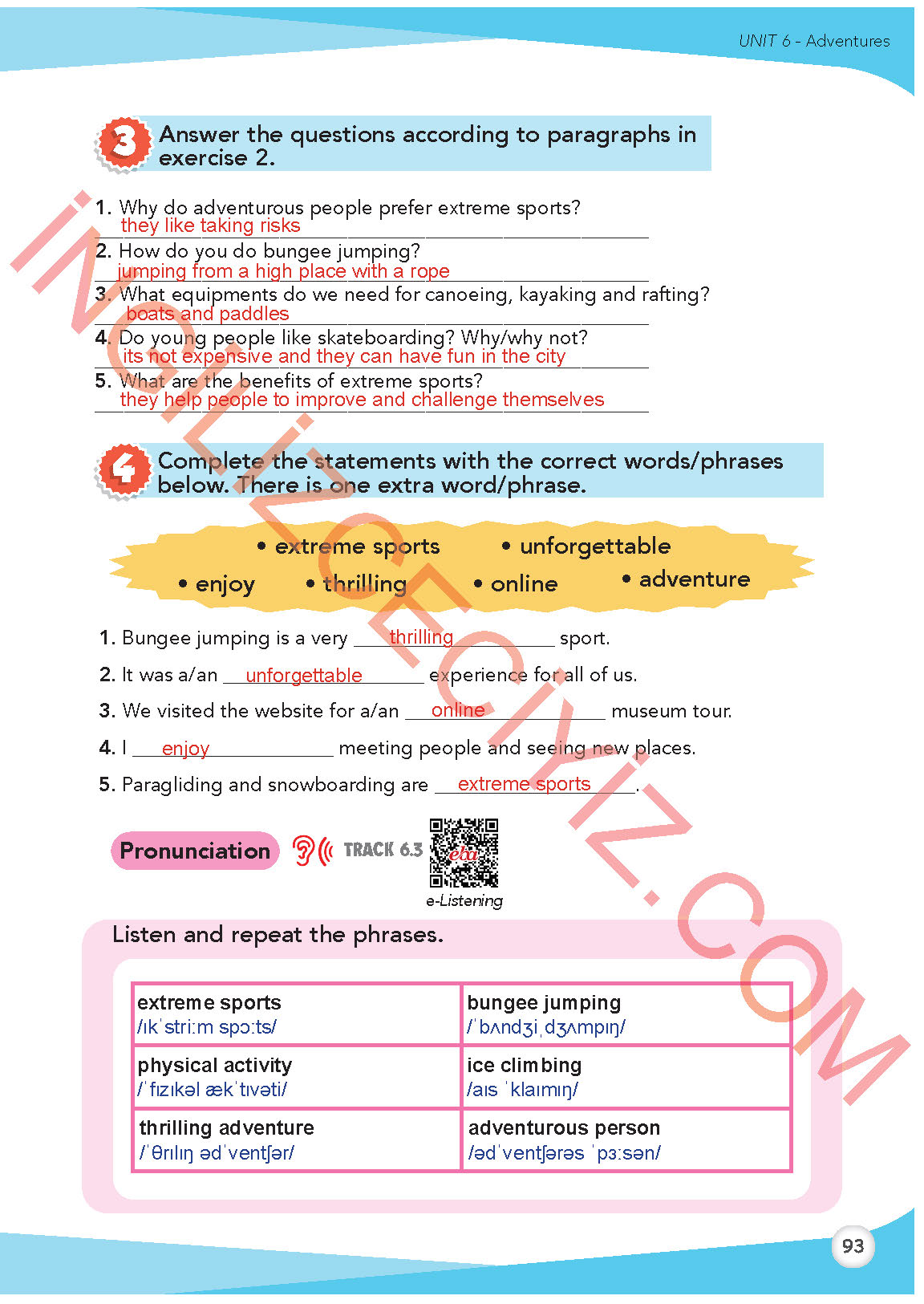 8. Sınıf Meb Yayınları İngilizce Ders Kitabı Sayfa 94 Cevapları