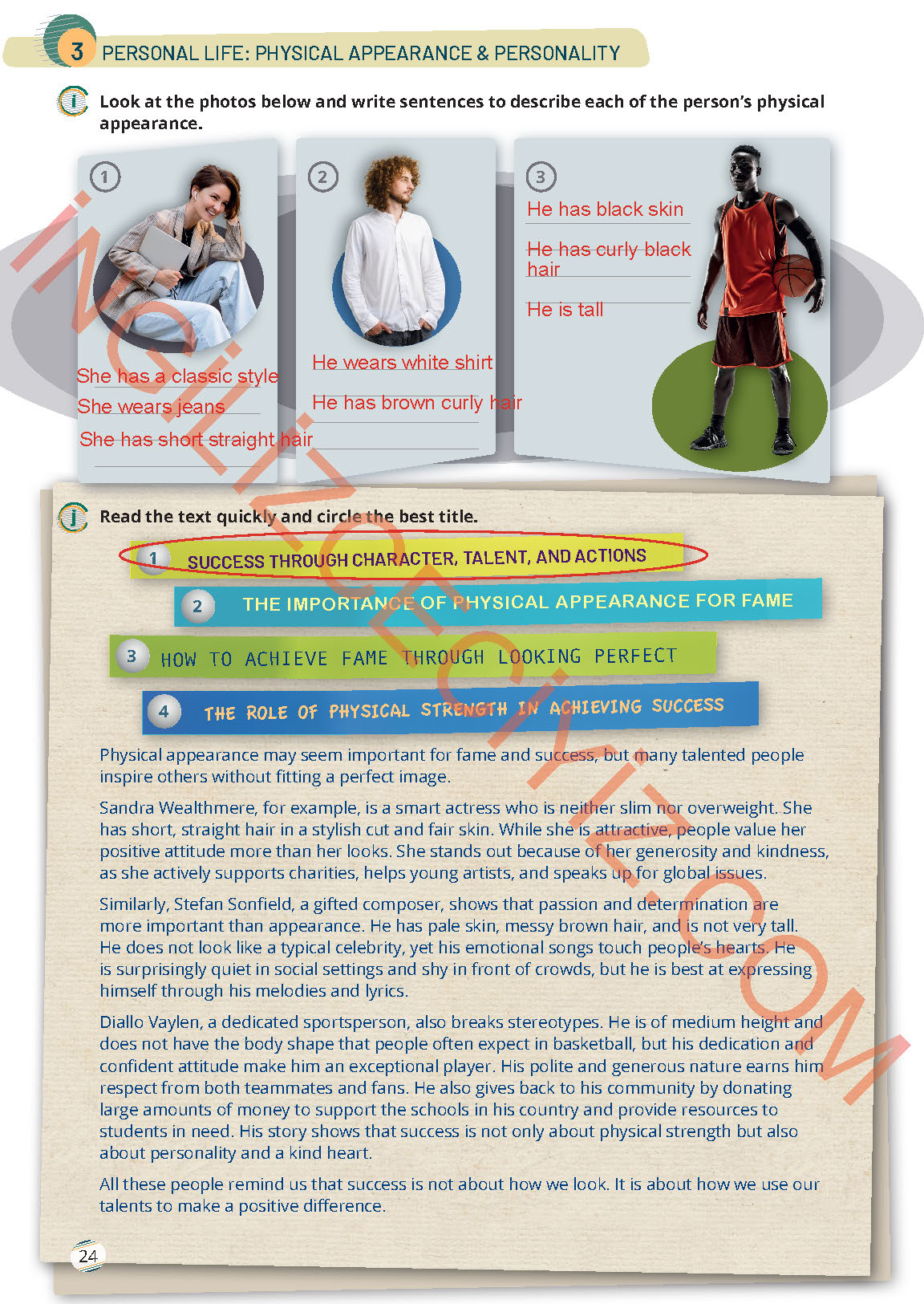 9. Sınıf Meb Yayınları İngilizce Çalışma Kitabı Sayfa 24 Cevapları