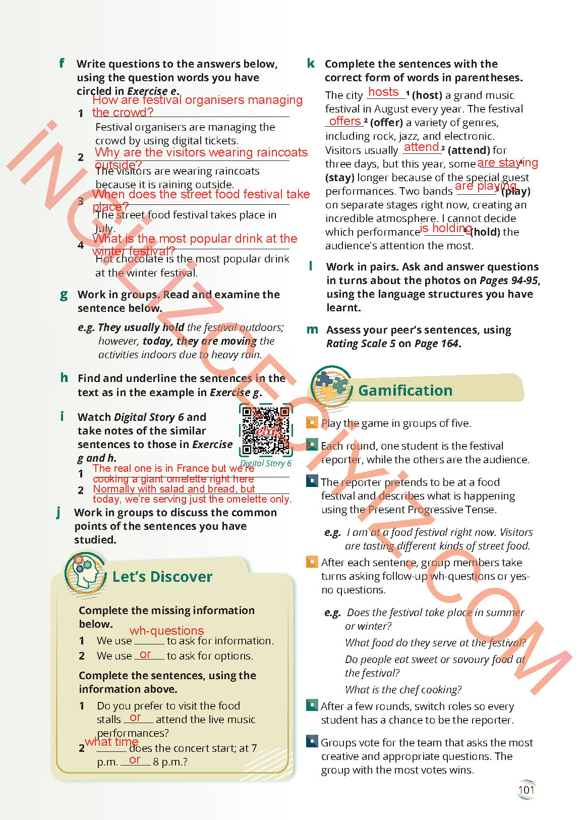 9. Sınıf Meb Yayınları İngilizce Ders Kitabı Sayfa 101 Cevapları