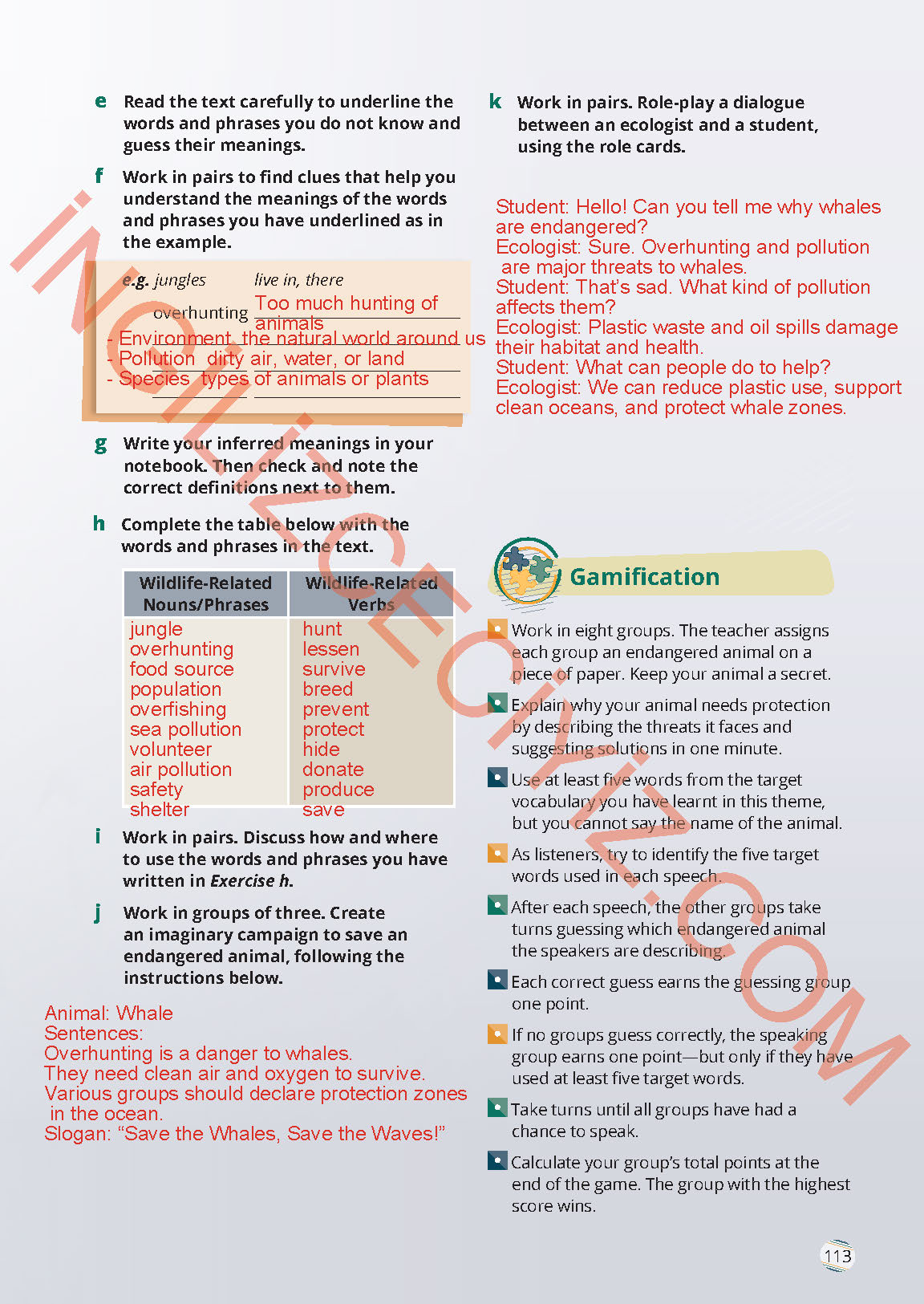 9. Sınıf Meb Yayınları İngilizce Ders Kitabı Sayfa 113 Cevapları