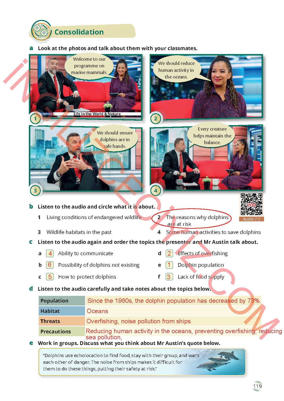 9. Sınıf Meb Yayınları İngilizce Ders Kitabı Sayfa 119 Cevapları