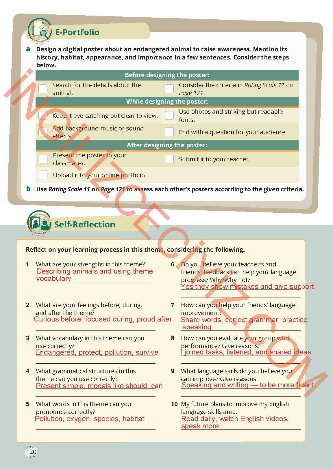 9. Sınıf Meb Yayınları İngilizce Ders Kitabı Sayfa 120 Cevapları