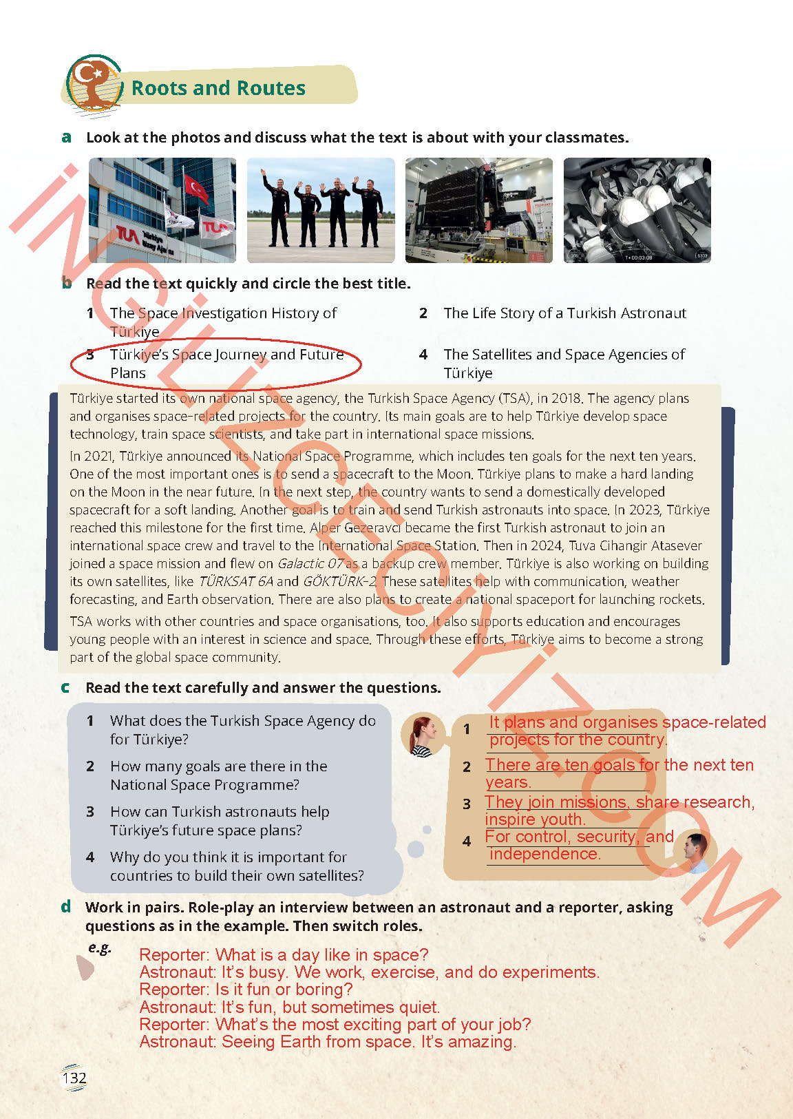 9. Sınıf Meb Yayınları İngilizce Ders Kitabı Sayfa 132 Cevapları