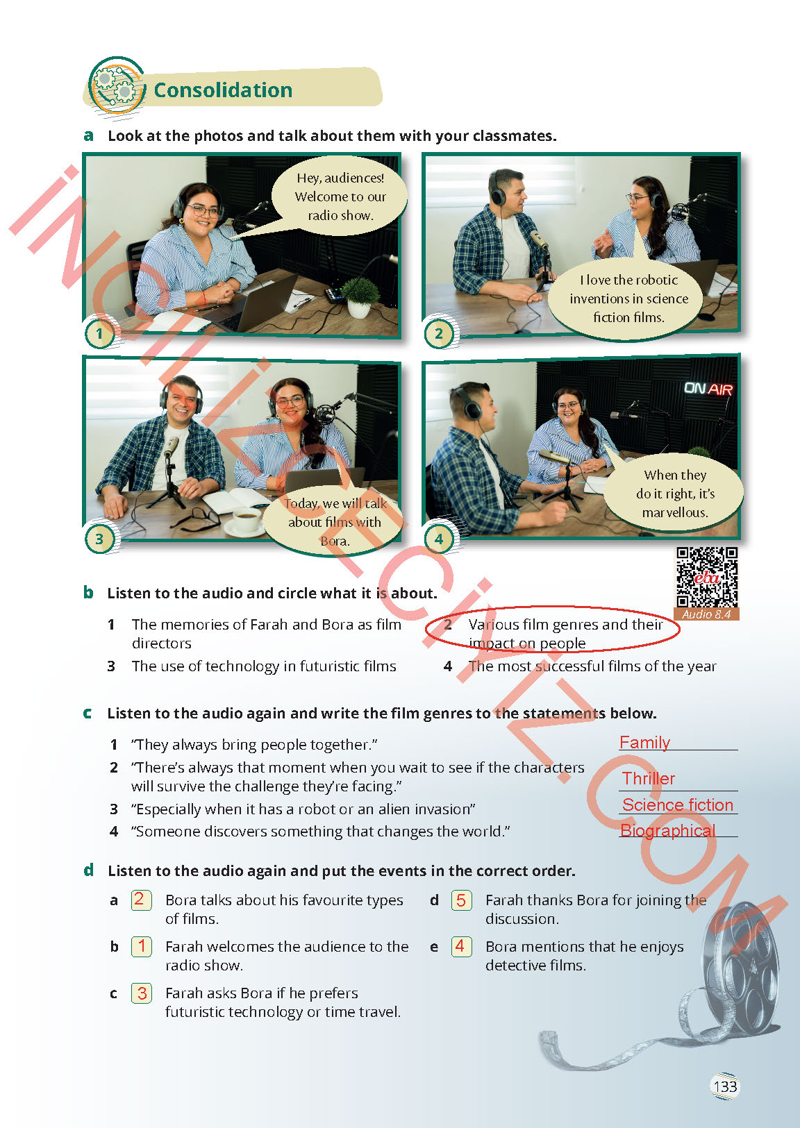 9. Sınıf Meb Yayınları İngilizce Ders Kitabı Sayfa 133 Cevapları