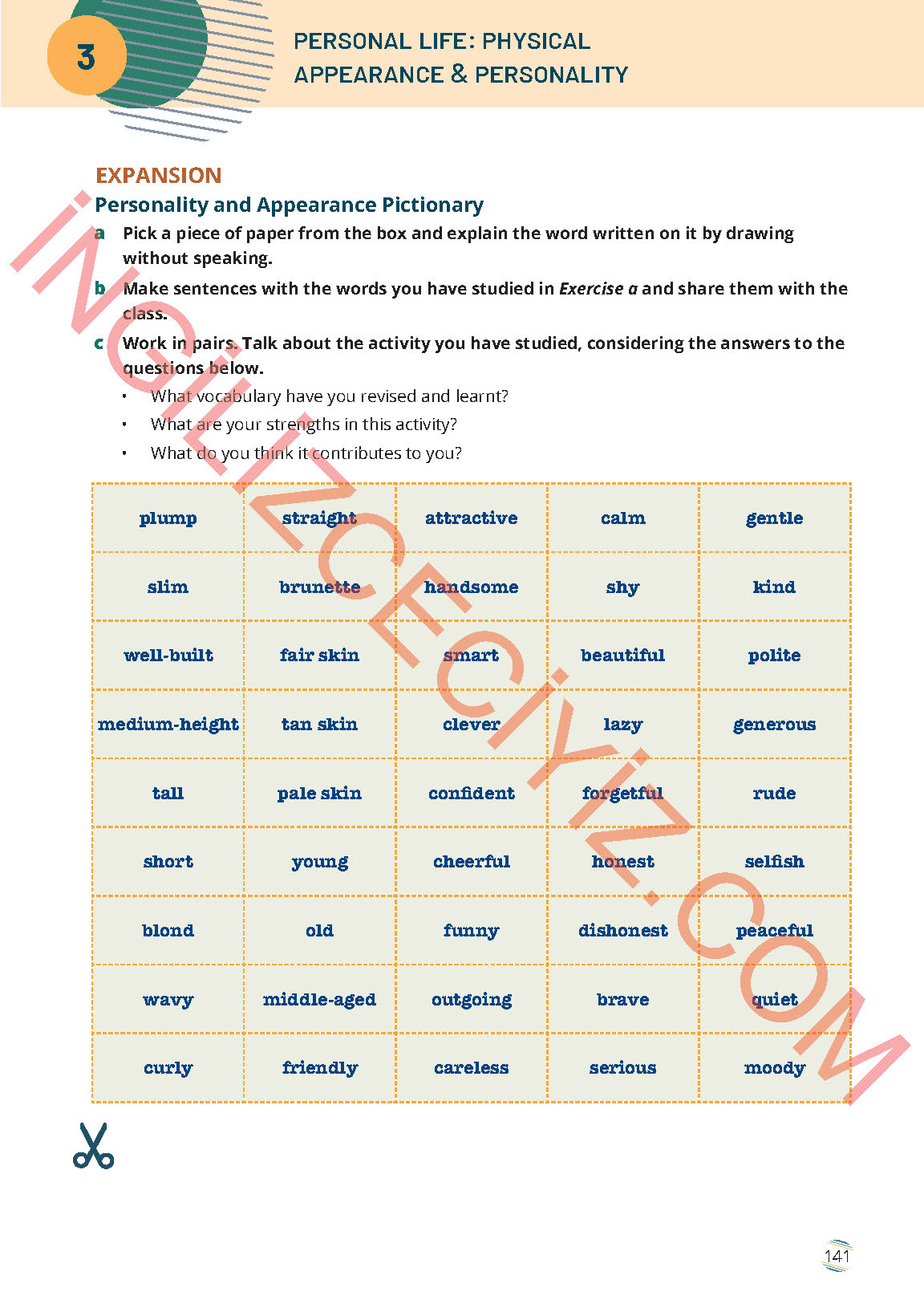 9. Sınıf Meb Yayınları İngilizce Ders Kitabı Sayfa 141 Cevapları