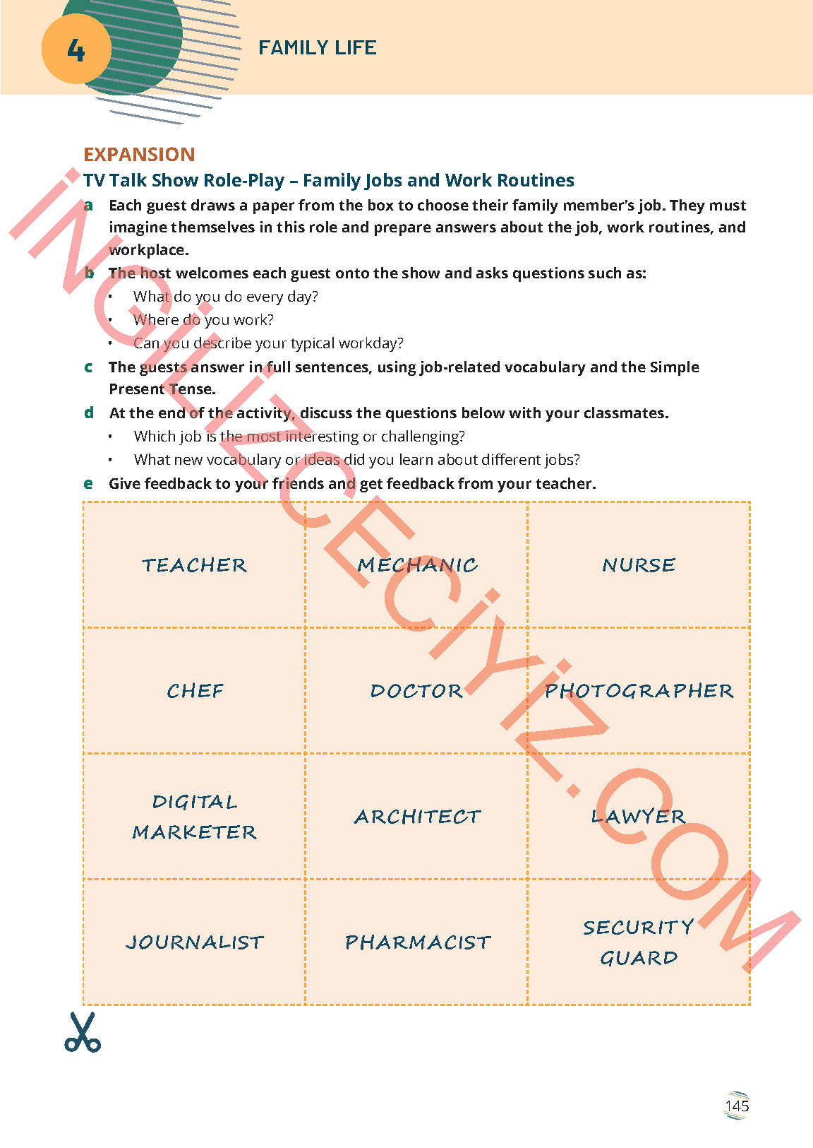 9. Sınıf Meb Yayınları İngilizce Ders Kitabı Sayfa 145 Cevapları
