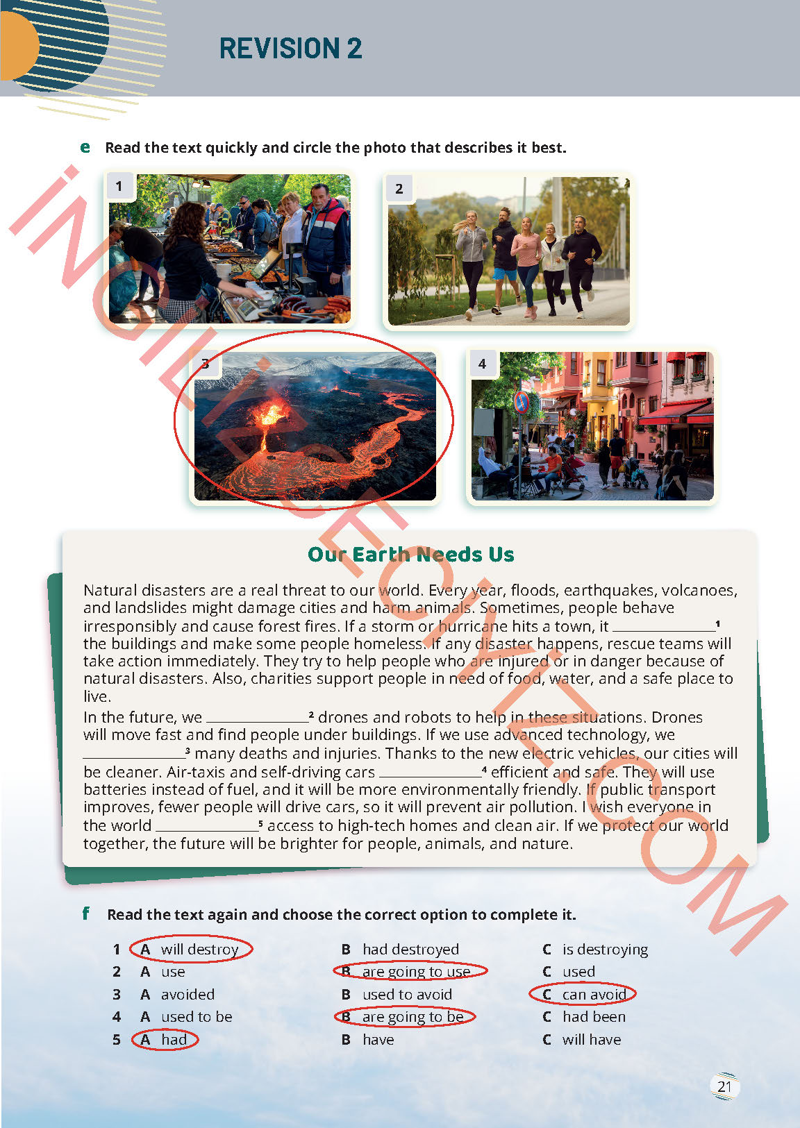 9. Sınıf Meb Yayınları İngilizce Ders Kitabı Sayfa 21 Cevapları