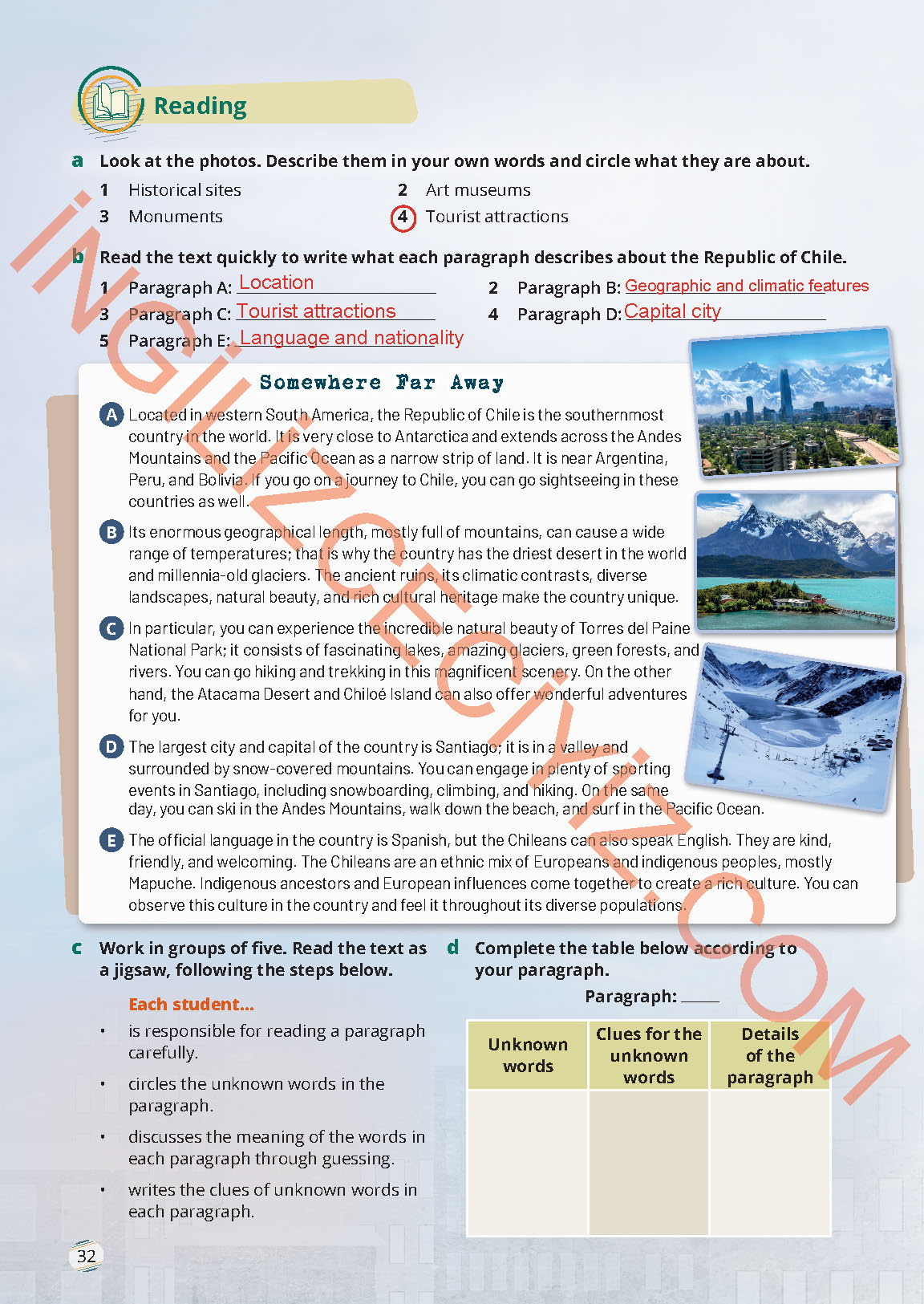 9. Sınıf Meb Yayınları İngilizce Ders Kitabı Sayfa 32 Cevapları