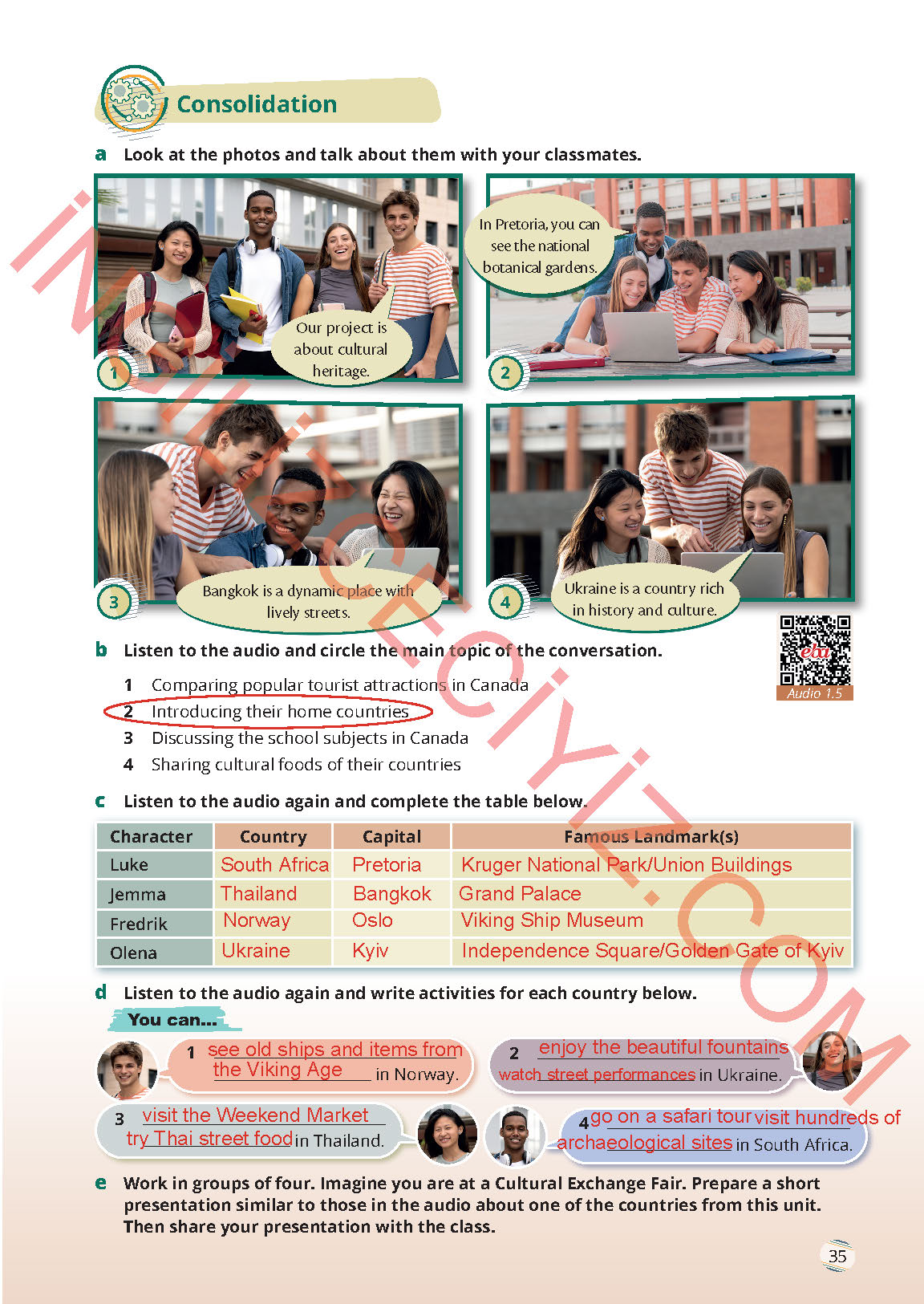 9. Sınıf Meb Yayınları İngilizce Ders Kitabı Sayfa 35 Cevapları