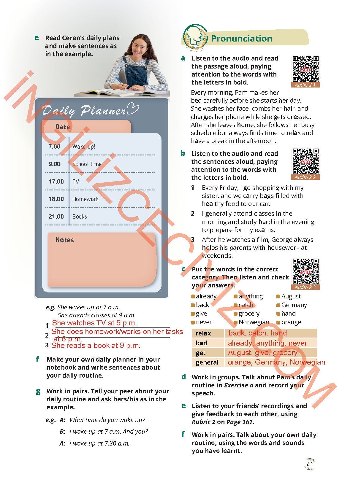 9. Sınıf Meb Yayınları İngilizce Ders Kitabı Sayfa 41 Cevapları