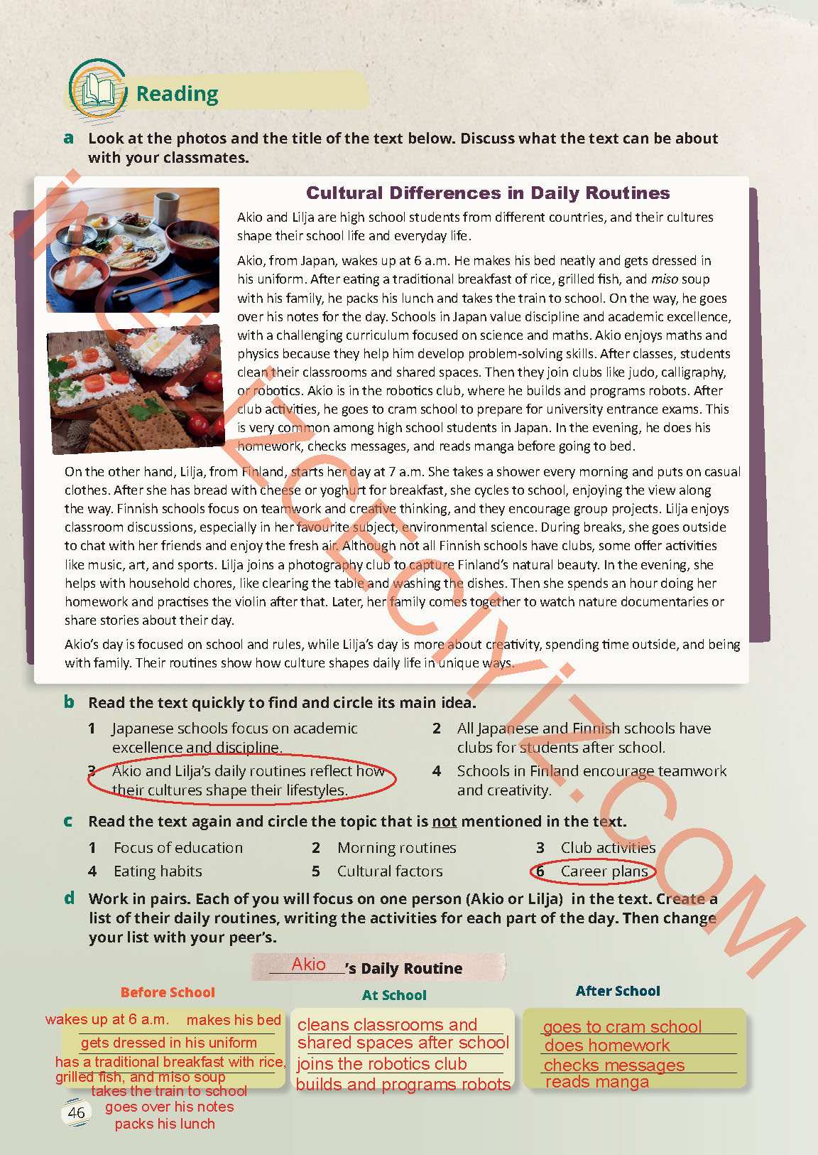 9. Sınıf Meb Yayınları İngilizce Ders Kitabı Sayfa 46 Cevapları