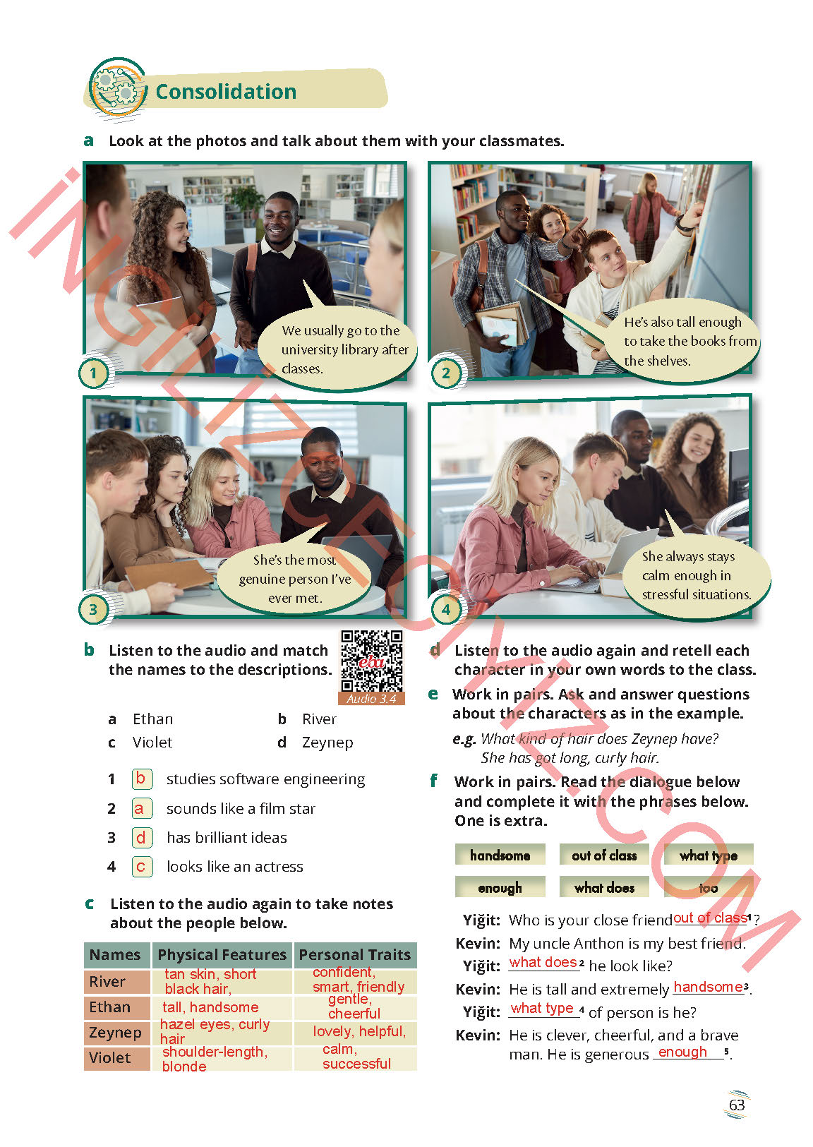 9. Sınıf Meb Yayınları İngilizce Ders Kitabı Sayfa 63 Cevapları 9. Sınıf Meb Yayınları İngilizce Ders Kitabı Sayfa 63 Cevapları