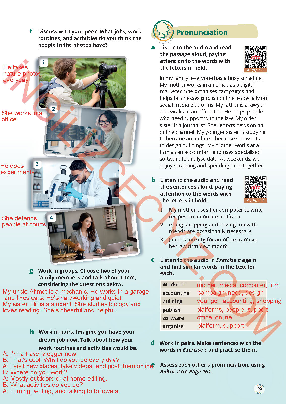 9. Sınıf Meb Yayınları İngilizce Ders Kitabı Sayfa 69 Cevapları