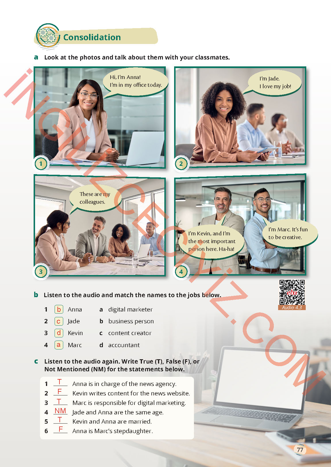 9. Sınıf Meb Yayınları İngilizce Ders Kitabı Sayfa 77 Cevapları