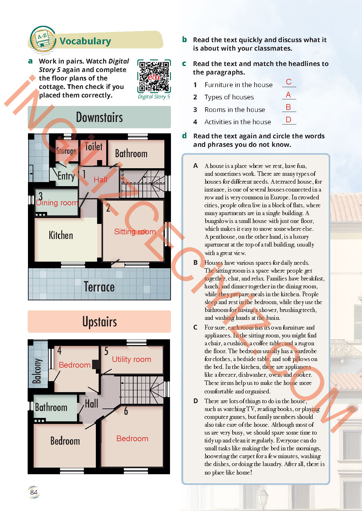 9. Sınıf Meb Yayınları İngilizce Ders Kitabı Sayfa 84 Cevapları