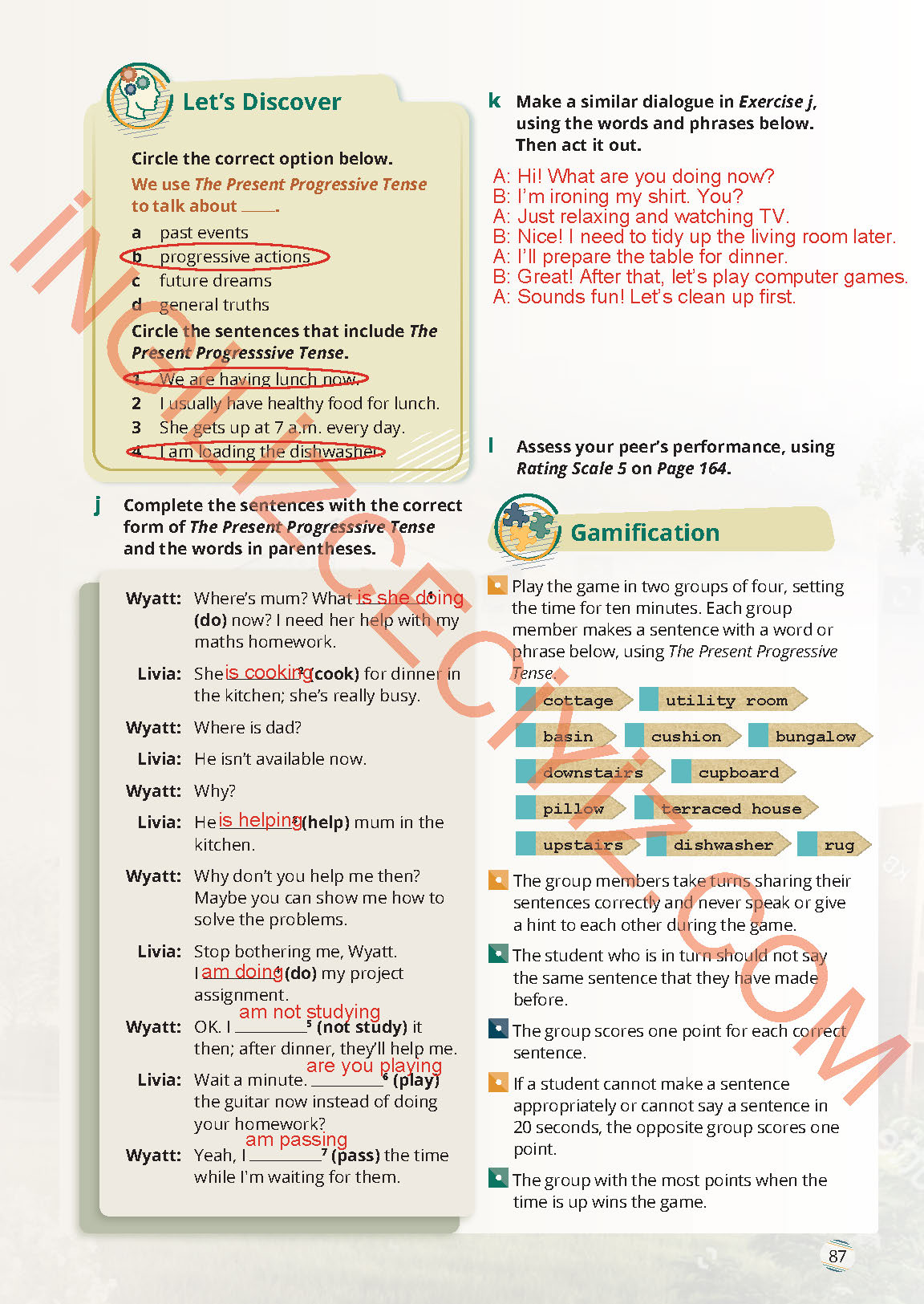 9. Sınıf Meb Yayınları İngilizce Ders Kitabı Sayfa 87 Cevapları