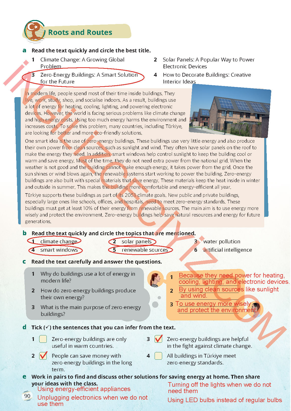 9. Sınıf Meb Yayınları İngilizce Ders Kitabı Sayfa 90 Cevapları