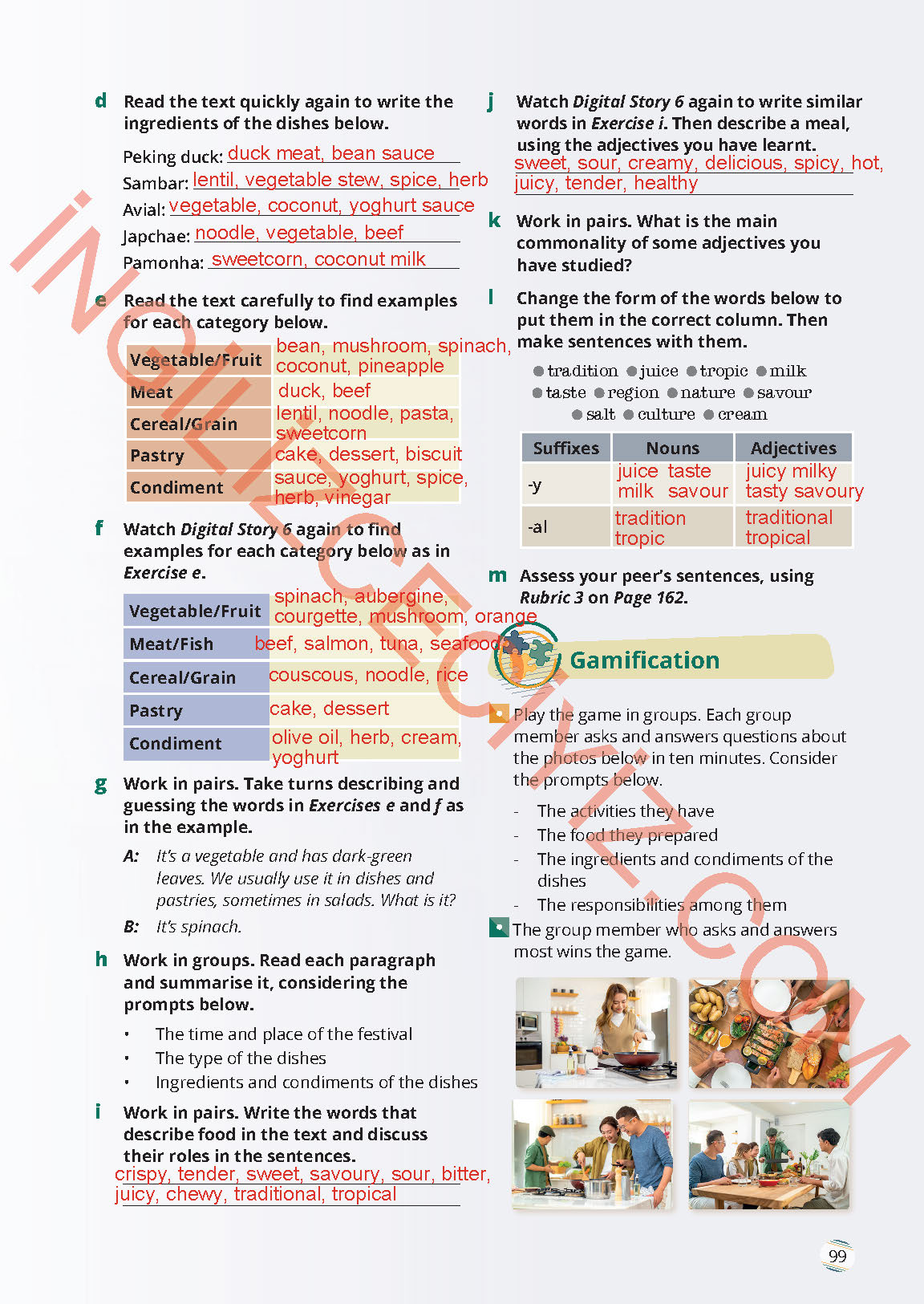 9. Sınıf Meb Yayınları İngilizce Ders Kitabı Sayfa 99 Cevapları
