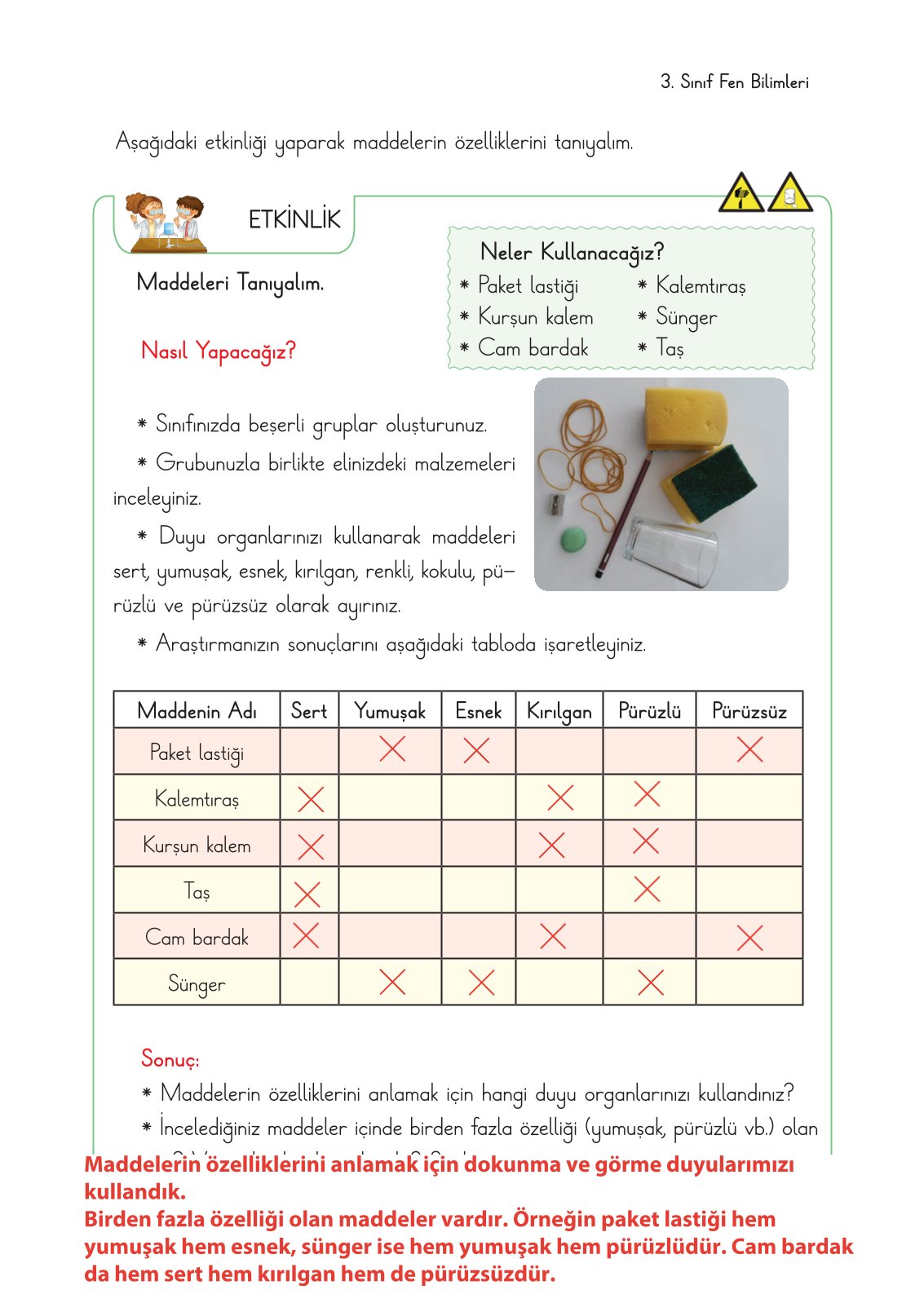 3. Sınıf Fen Bilimleri Ders Kitabı Cem Yayınları Sayfa 109 Cevapları 3. Sınıf Fen Bilimleri Ders Kitabı Cem Yayınları Sayfa 109 Cevapları