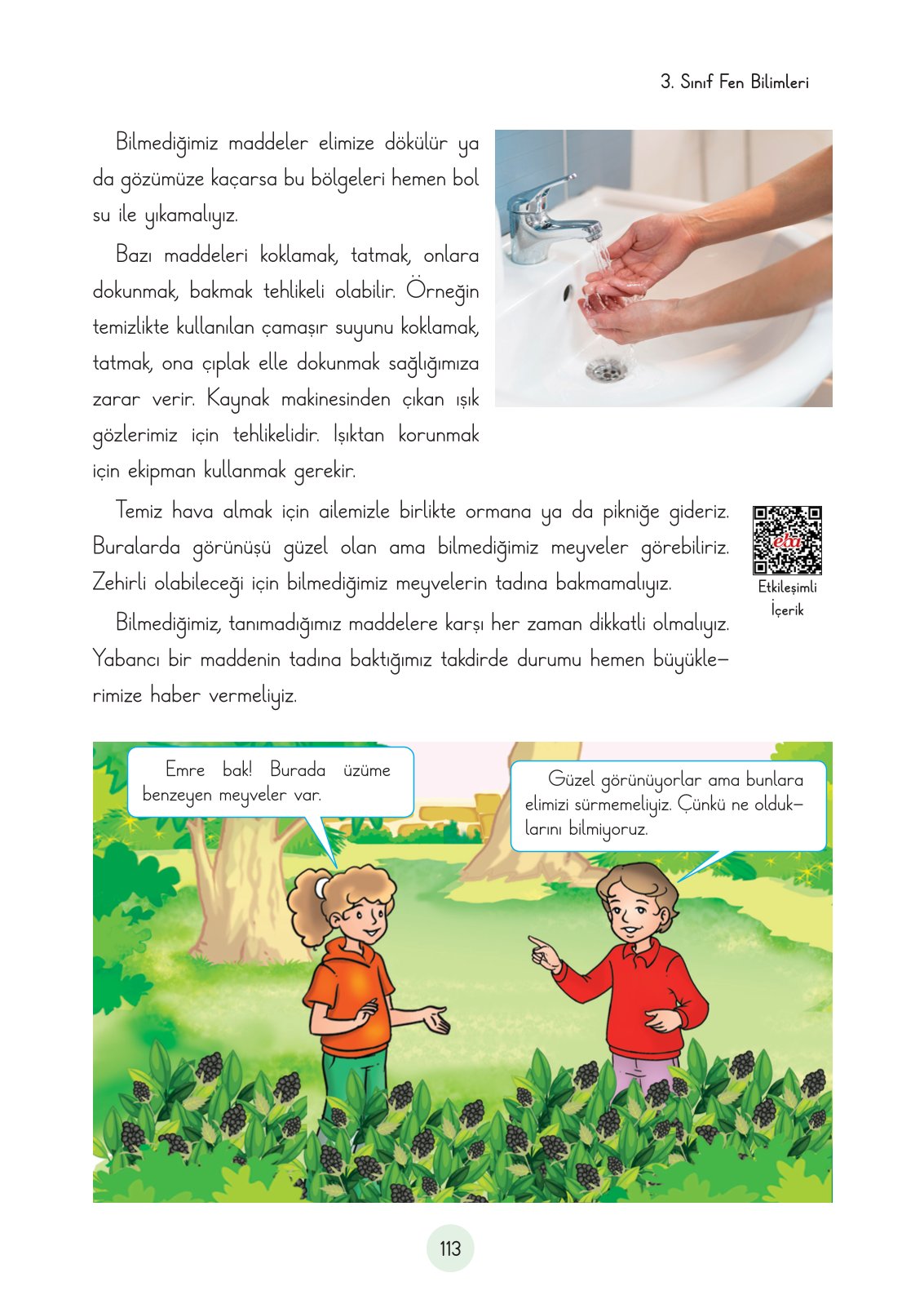 3. Sınıf Fen Bilimleri Ders Kitabı Cem Yayınları Sayfa 113 Cevapları