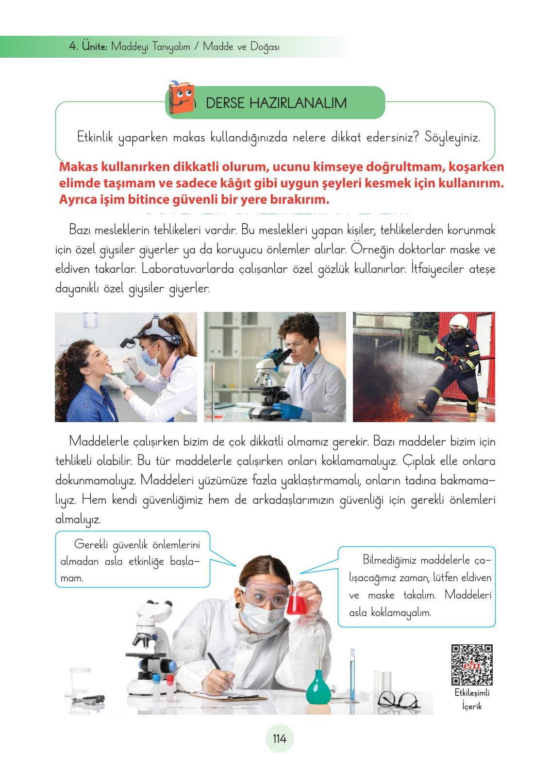 3. Sınıf Fen Bilimleri Ders Kitabı Cem Yayınları Sayfa 114 Cevapları