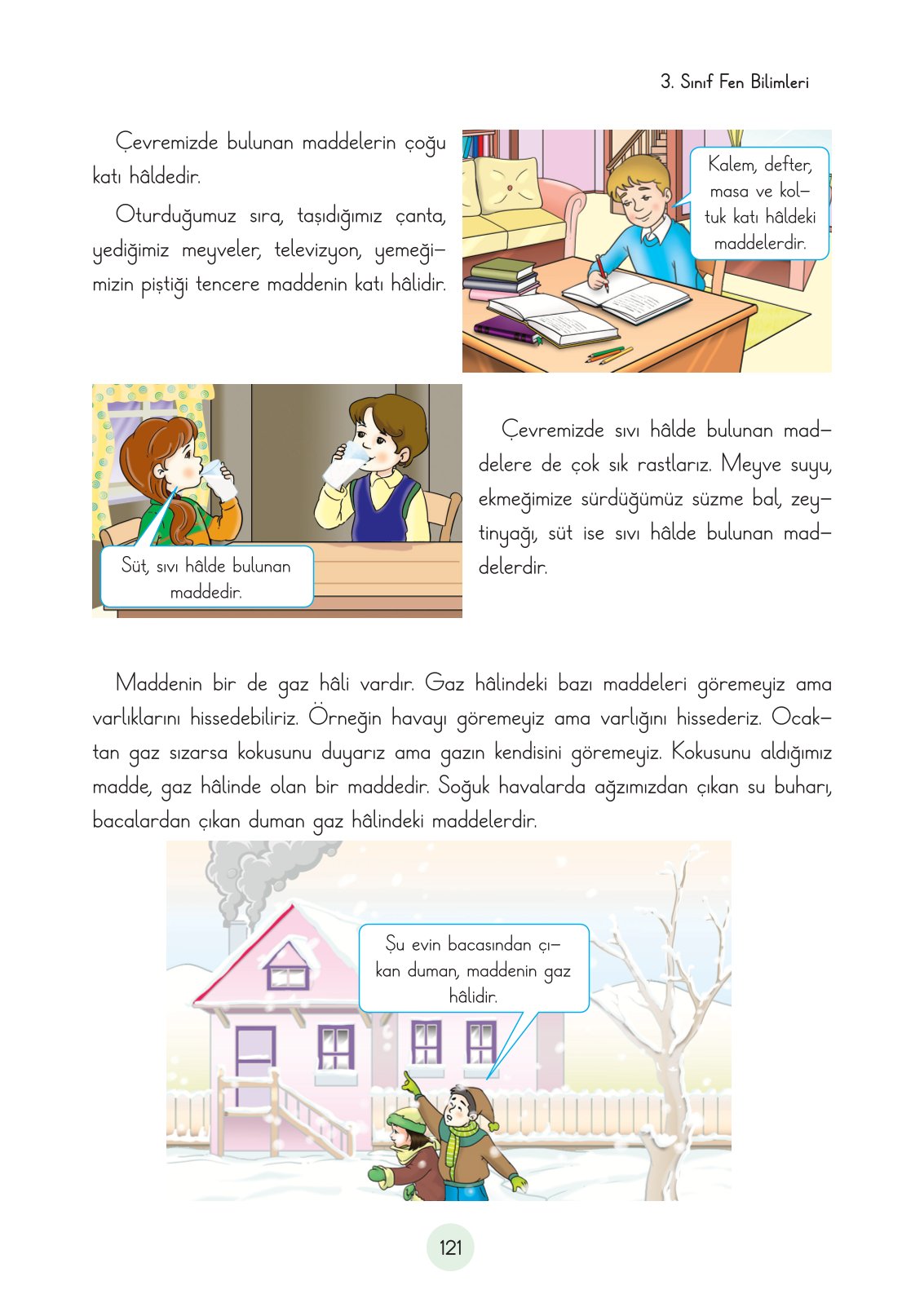 3. Sınıf Fen Bilimleri Ders Kitabı Cem Yayınları Sayfa 121 Cevapları