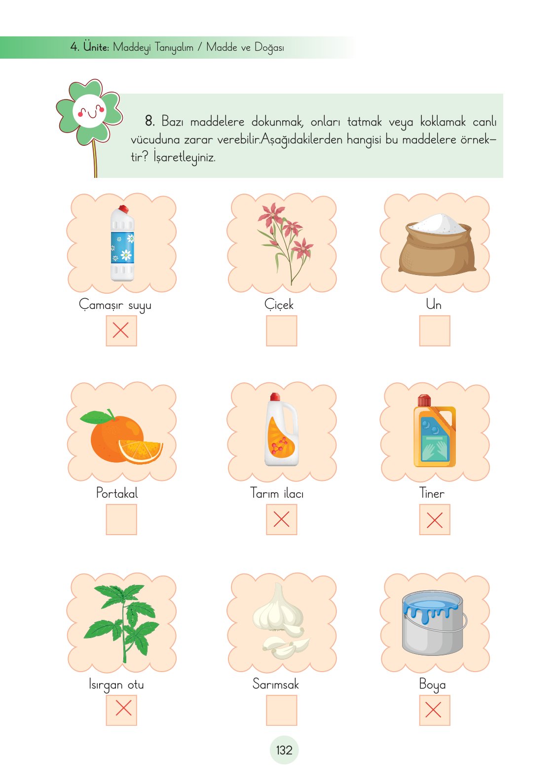 3. Sınıf Fen Bilimleri Ders Kitabı Cem Yayınları Sayfa 132 Cevapları