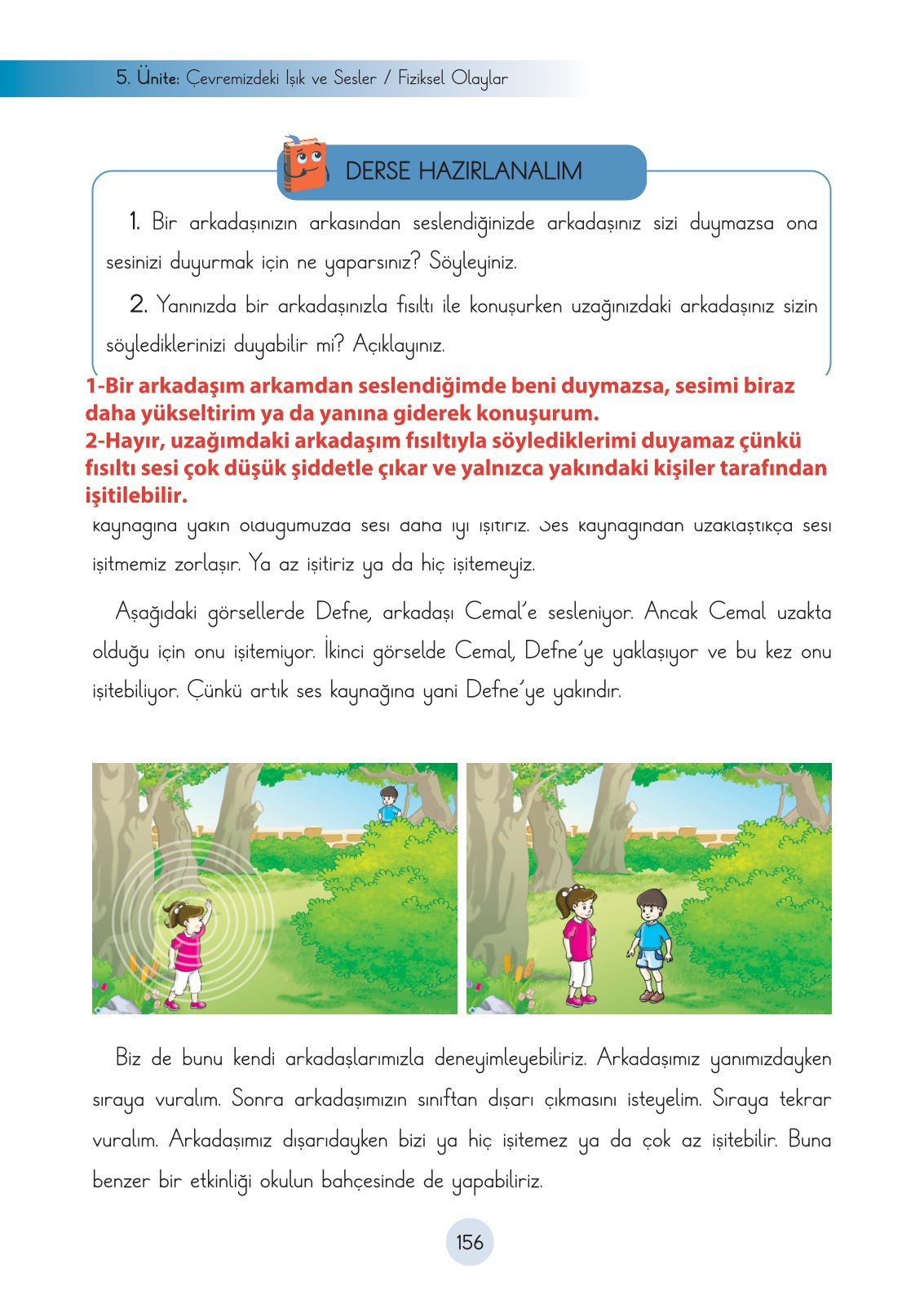 3. Sınıf Fen Bilimleri Ders Kitabı Cem Yayınları Sayfa 156 Cevapları