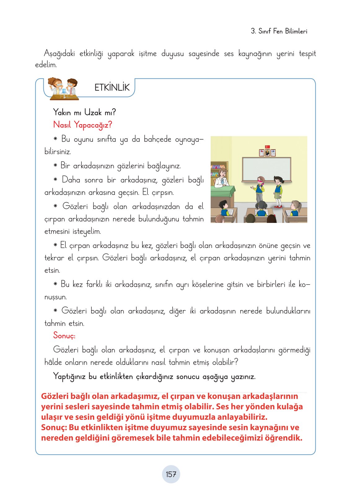 3. Sınıf Fen Bilimleri Ders Kitabı Cem Yayınları Sayfa 157 Cevapları