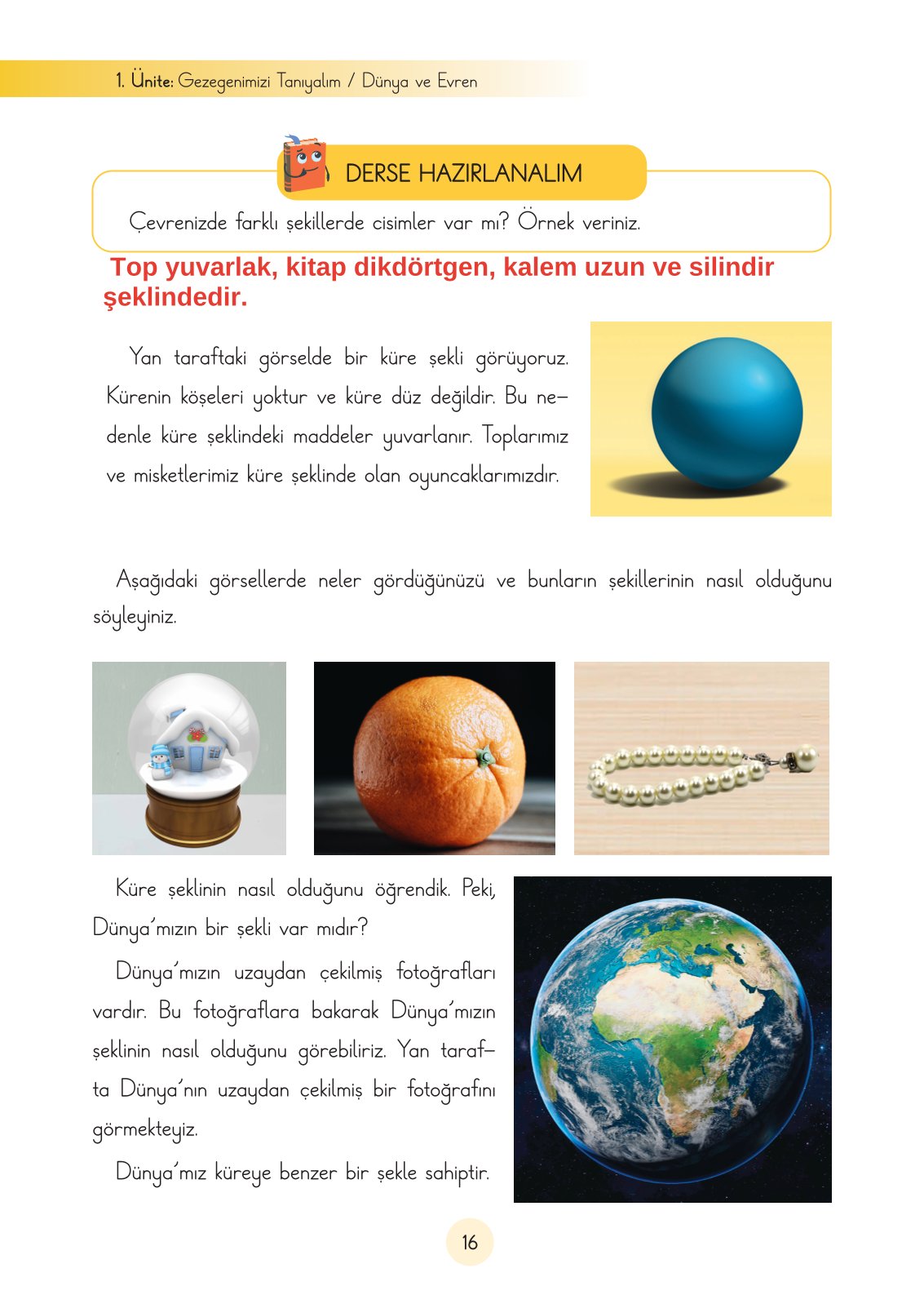 3. Sınıf Fen Bilimleri Ders Kitabı Cem Yayınları Sayfa 16 Cevapları