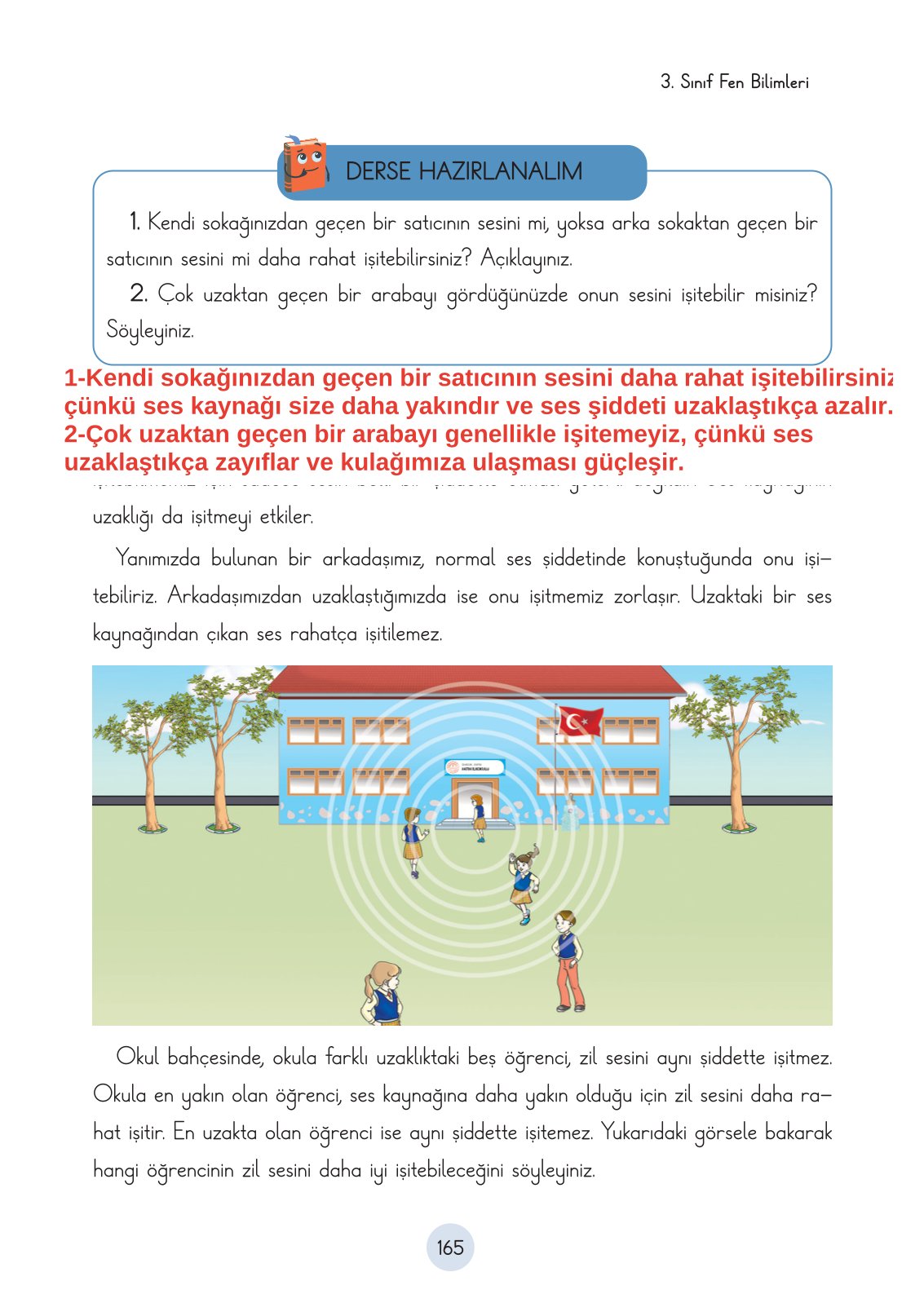 3. Sınıf Fen Bilimleri Ders Kitabı Cem Yayınları Sayfa 165 Cevapları