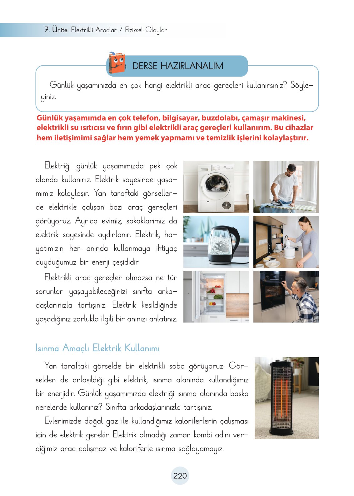 3. Sınıf Fen Bilimleri Ders Kitabı Cem Yayınları Sayfa 220 Cevapları