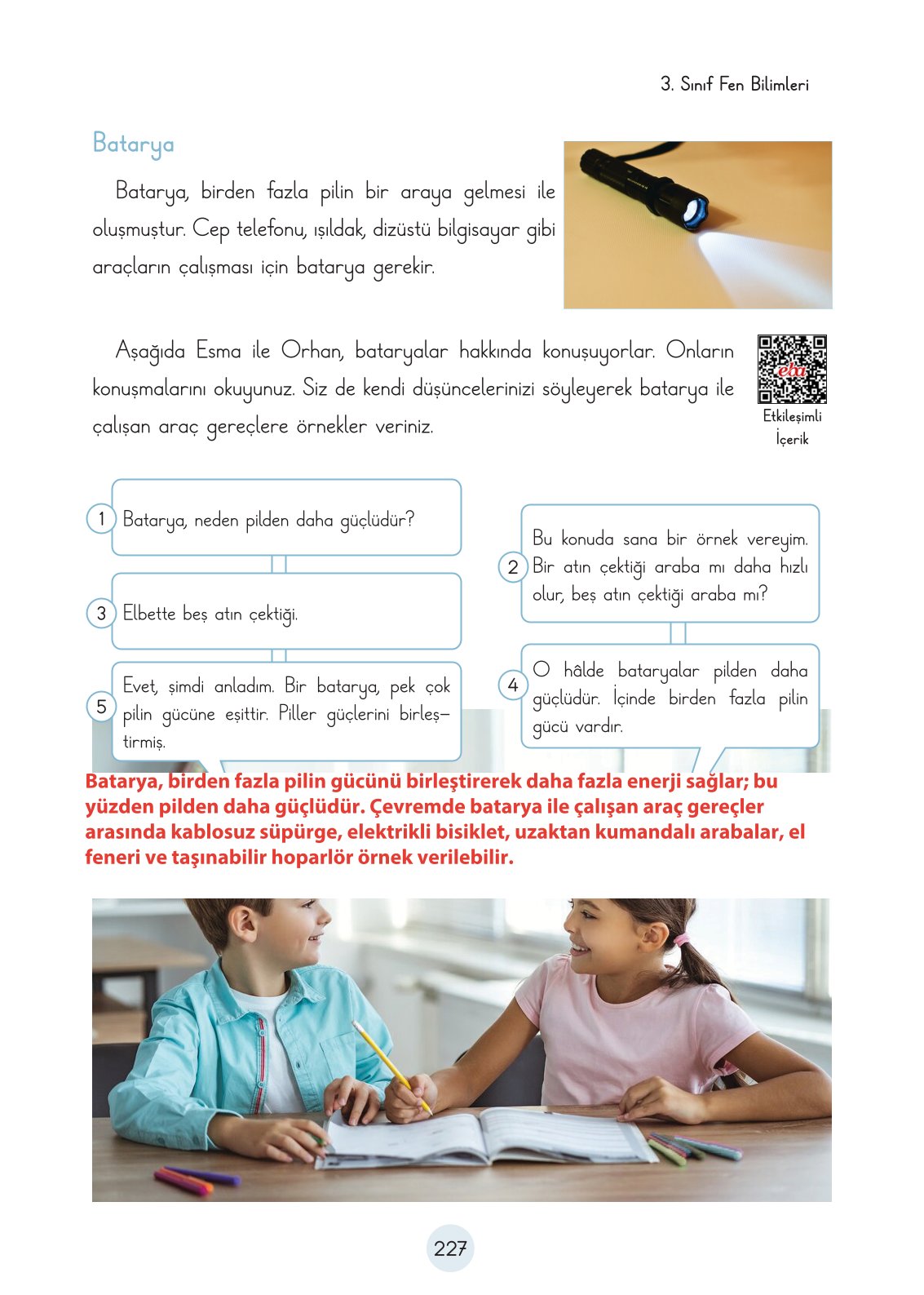 3. Sınıf Fen Bilimleri Ders Kitabı Cem Yayınları Sayfa 227 Cevapları