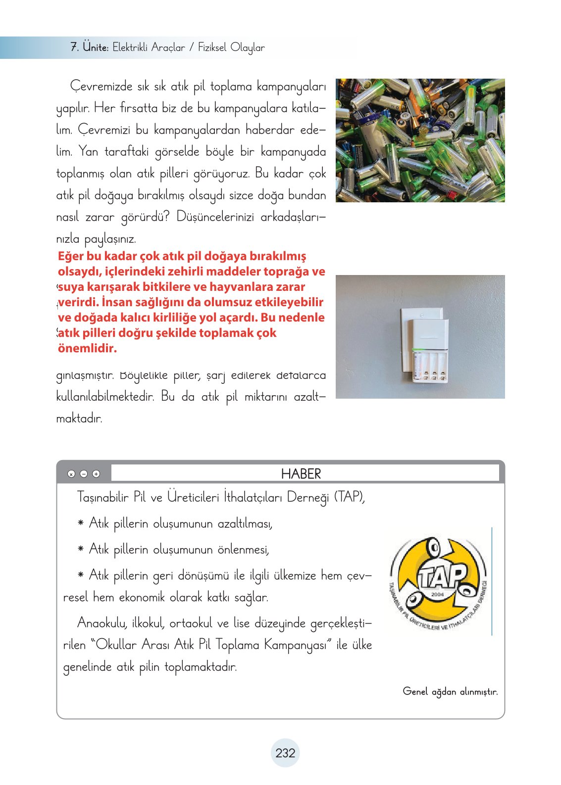 3. Sınıf Fen Bilimleri Ders Kitabı Cem Yayınları Sayfa 232 Cevapları