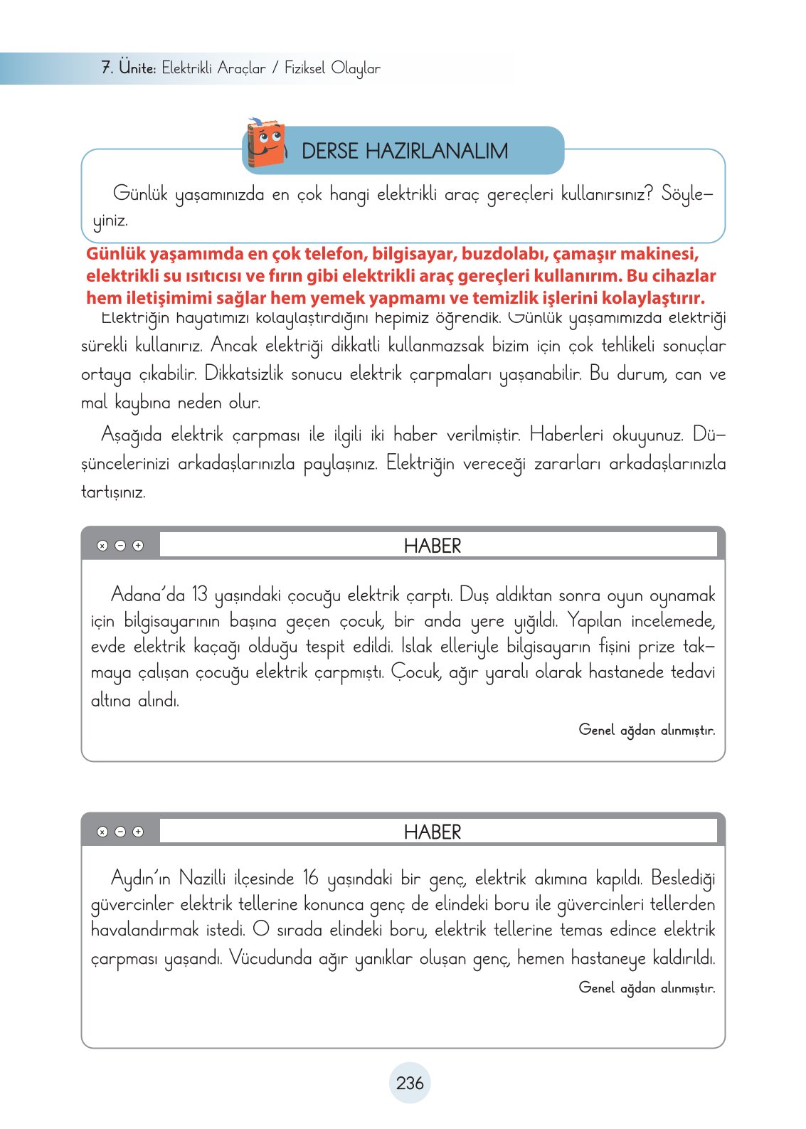 3. Sınıf Fen Bilimleri Ders Kitabı Cem Yayınları Sayfa 236 Cevapları 3. Sınıf Fen Bilimleri Ders Kitabı Cem Yayınları Sayfa 236 Cevapları