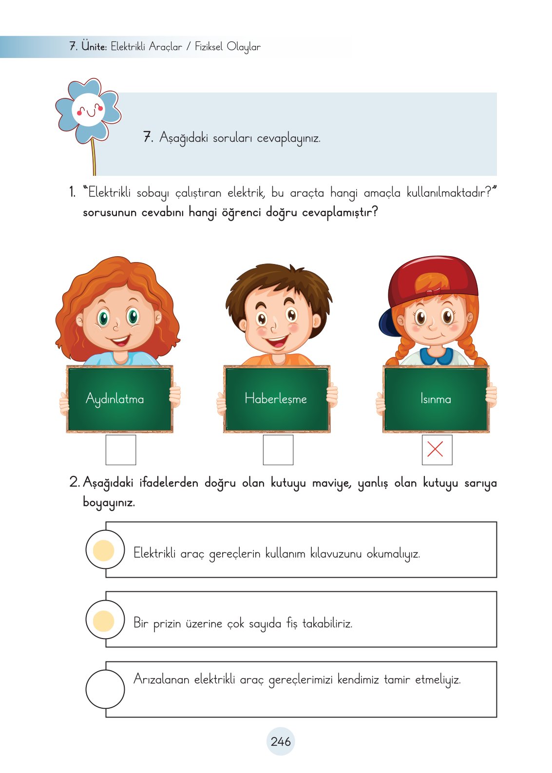 3. Sınıf Fen Bilimleri Ders Kitabı Cem Yayınları Sayfa 246 Cevapları