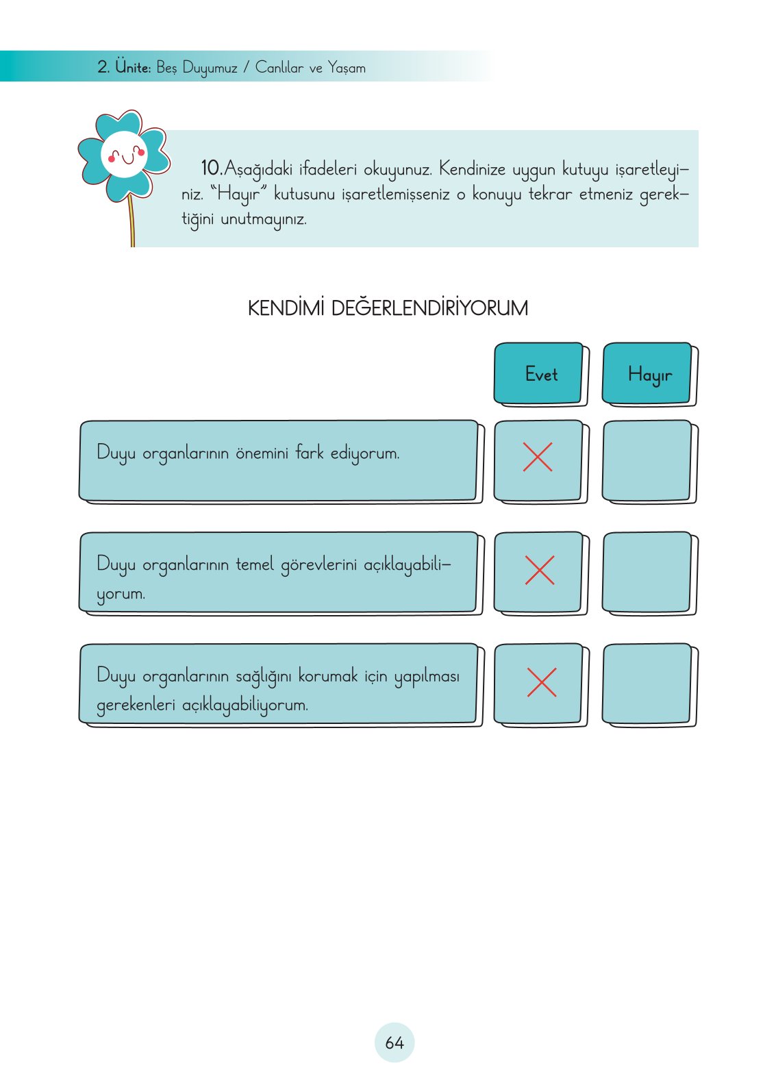3. Sınıf Fen Bilimleri Ders Kitabı Cem Yayınları Sayfa 64 Cevapları