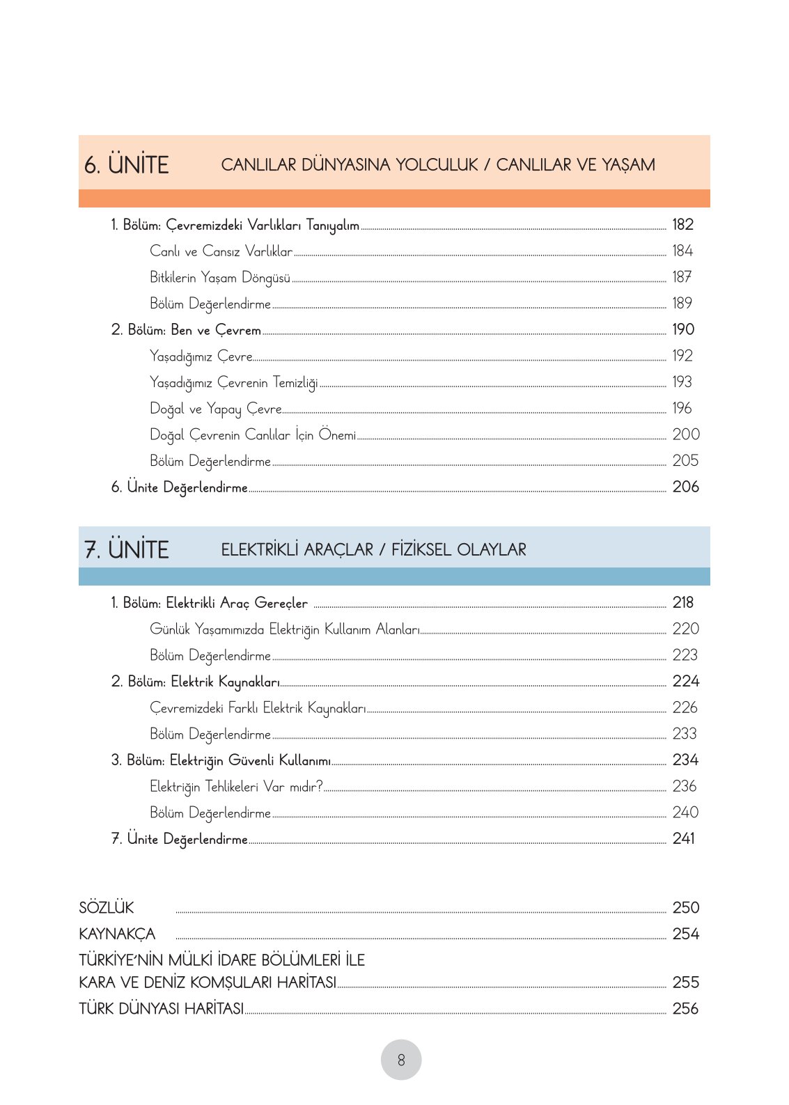 3. Sınıf Fen Bilimleri Ders Kitabı Cem Yayınları Sayfa 8 Cevapları