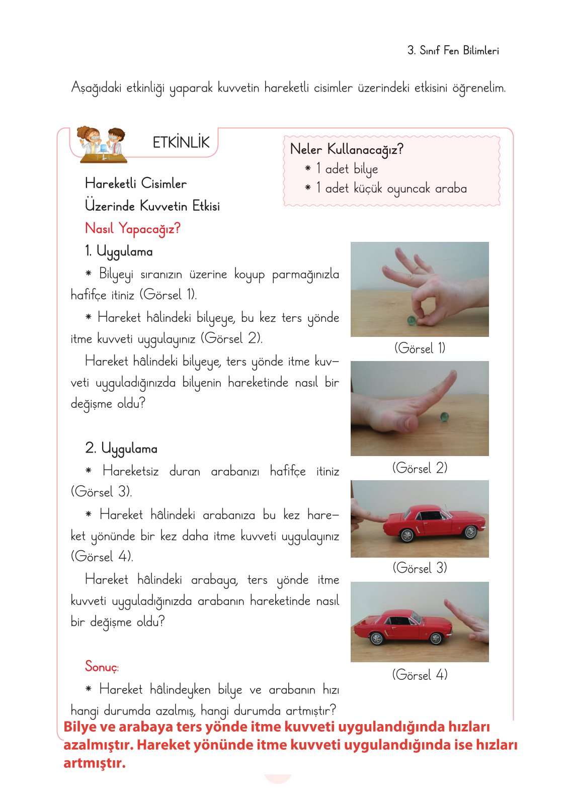 3. Sınıf Fen Bilimleri Ders Kitabı Cem Yayınları Sayfa 83 Cevapları